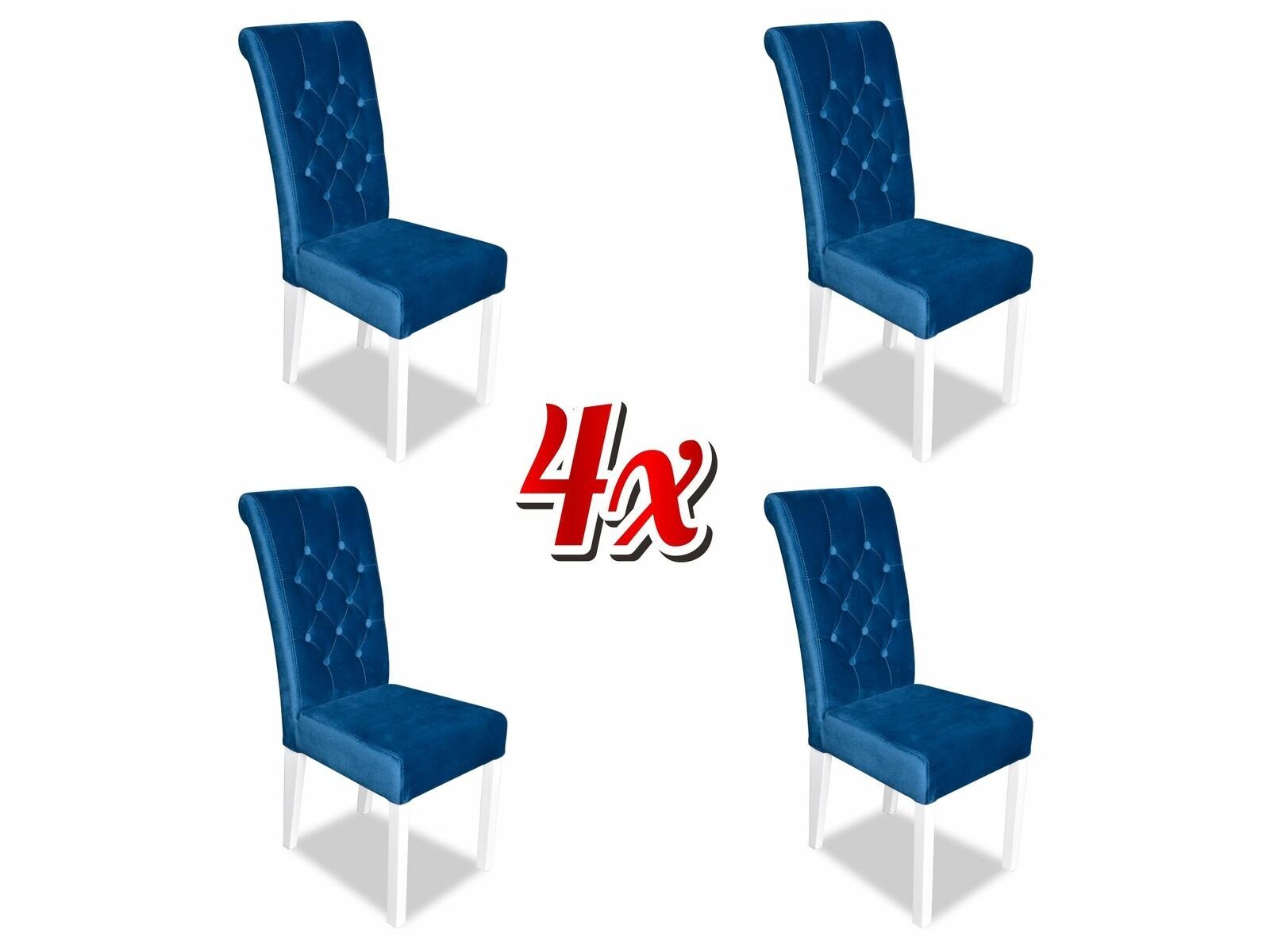 JVmoebel Stuhl Moderne Chesterfield Esszimmerstühle 4x Stühle für Esszimmer