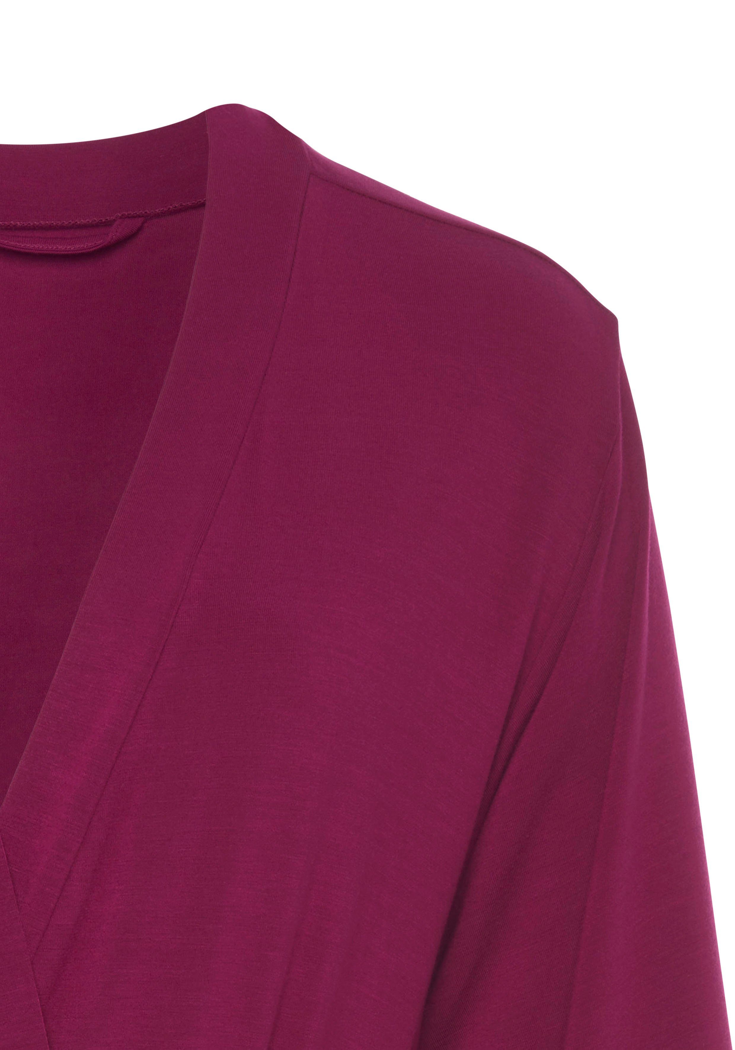 LASCANA Kimono, Kurzform, Kimono-Kragen, Gürtel, Schöne Spitzendetails