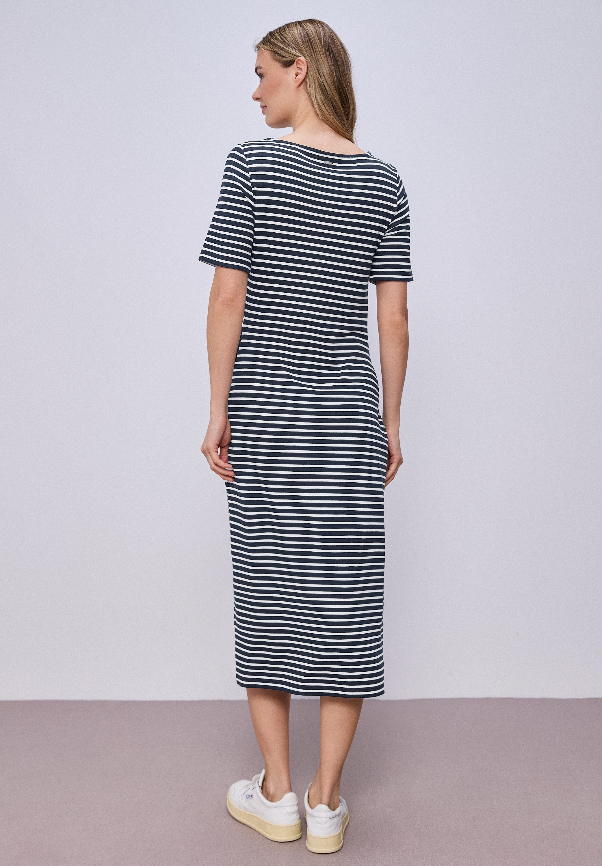 STREET ONE Jerseykleid im Ringel-Look und mit seitlicher Bindung günstig online kaufen