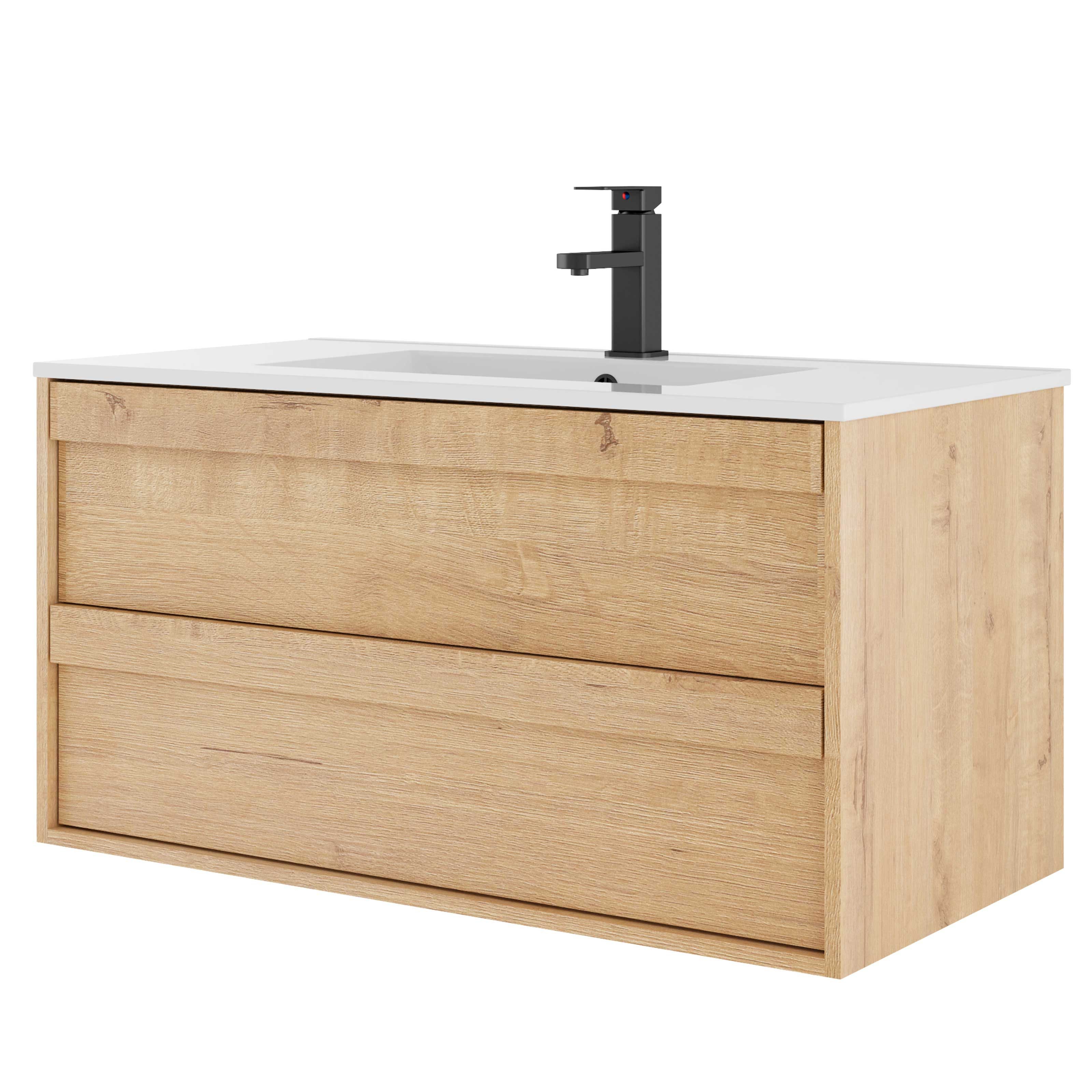 UEV Waschtisch mit Unterschrank, Waschbeckenunterschrank 60cm/75cm/90cm hän günstig online kaufen