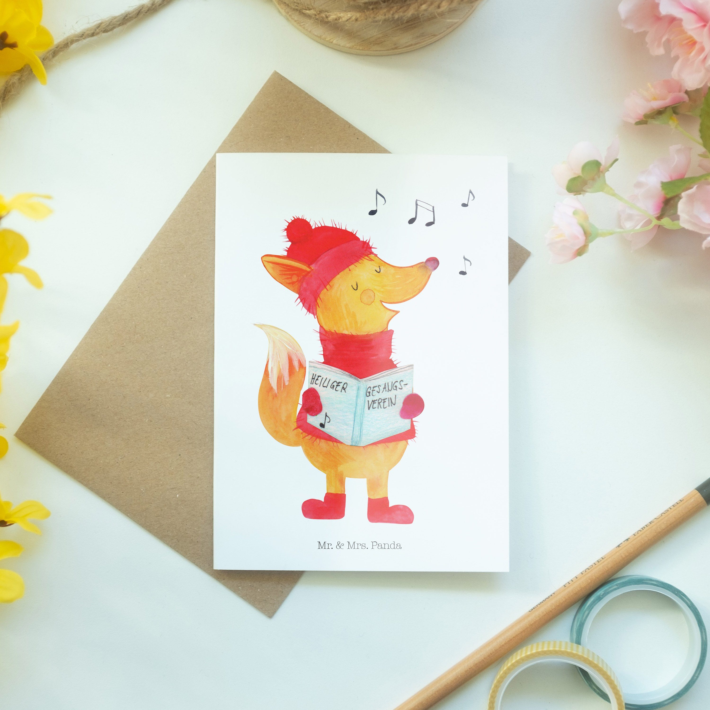 Mr. & Mrs. Panda Grußkarte - - Fuchs Weiß Geschenk, Hochzeitskarte, Sänger Heiligabend, Einladun