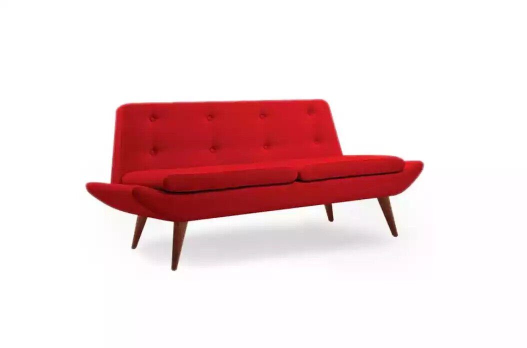 JVmoebel Sofa Roter Zweisitzer Arbeitszimmermöbel Designer Luxus Polstersofa Möbel, 1 Teile, Made in Europa