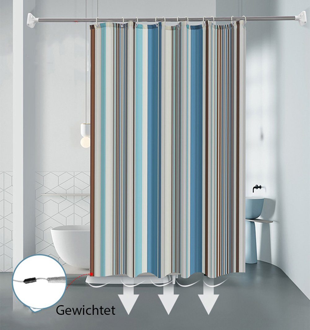 HomeBella Duschvorhang Textil Antischimmel Schimmelresistent Breite 180 cm günstig online kaufen