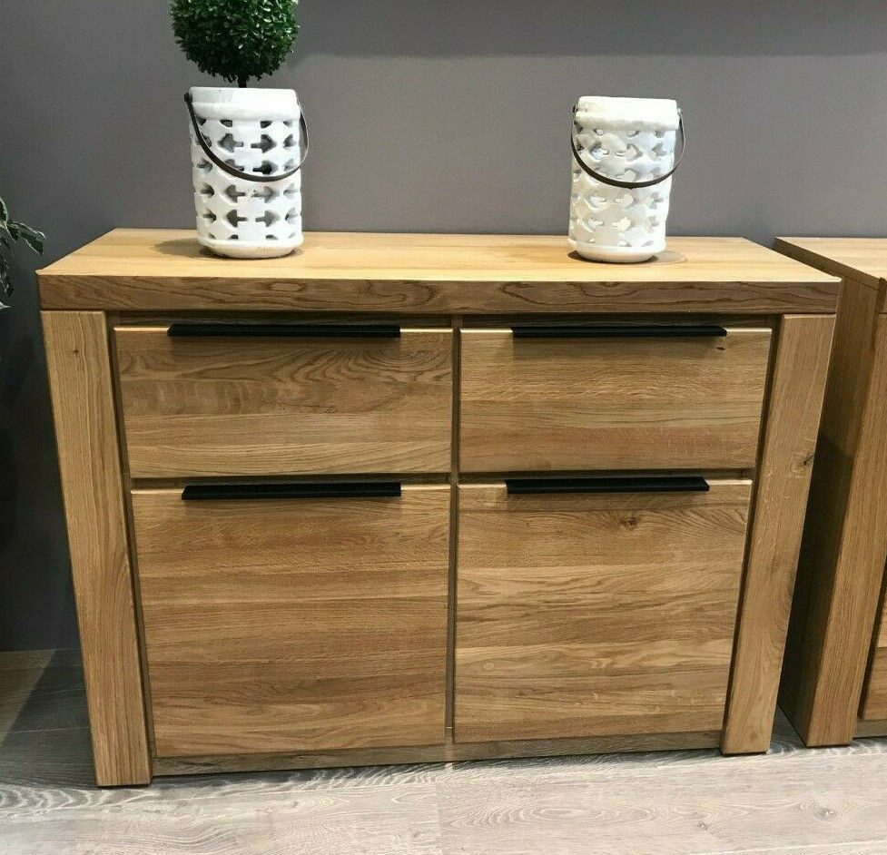 ELFO Kommode Sideboard Kommode Greta in Wildeiche geölt Teilmassiv Breite 108cm, Breite 108cm
