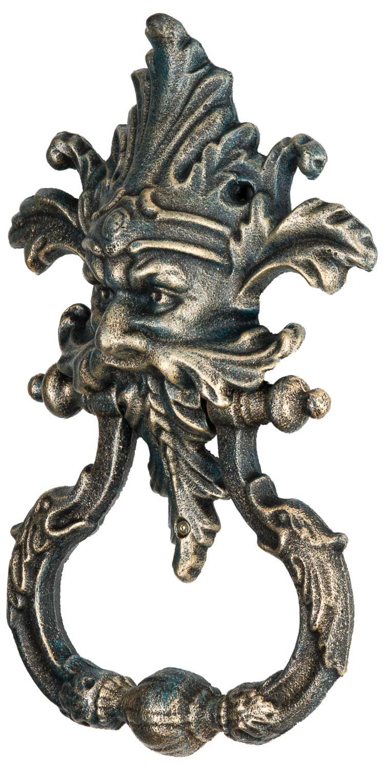 Figur Türklopfer im Faun Antik-Stil Eisen Aubaho - Skulptur Teufel Dekoobjekt (a) 33cm