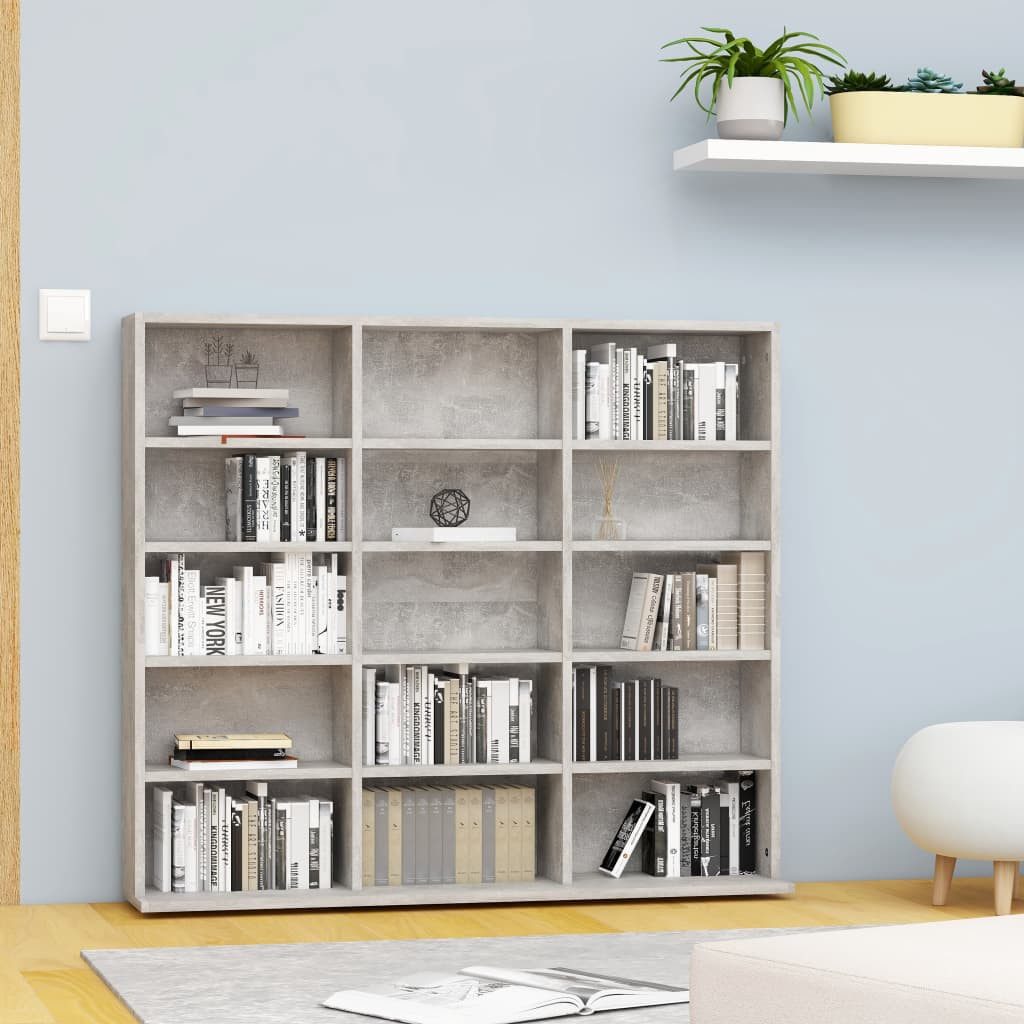 vidaXL Regal CD-Regal Betongrau 102x23x89,5 cm günstig online kaufen