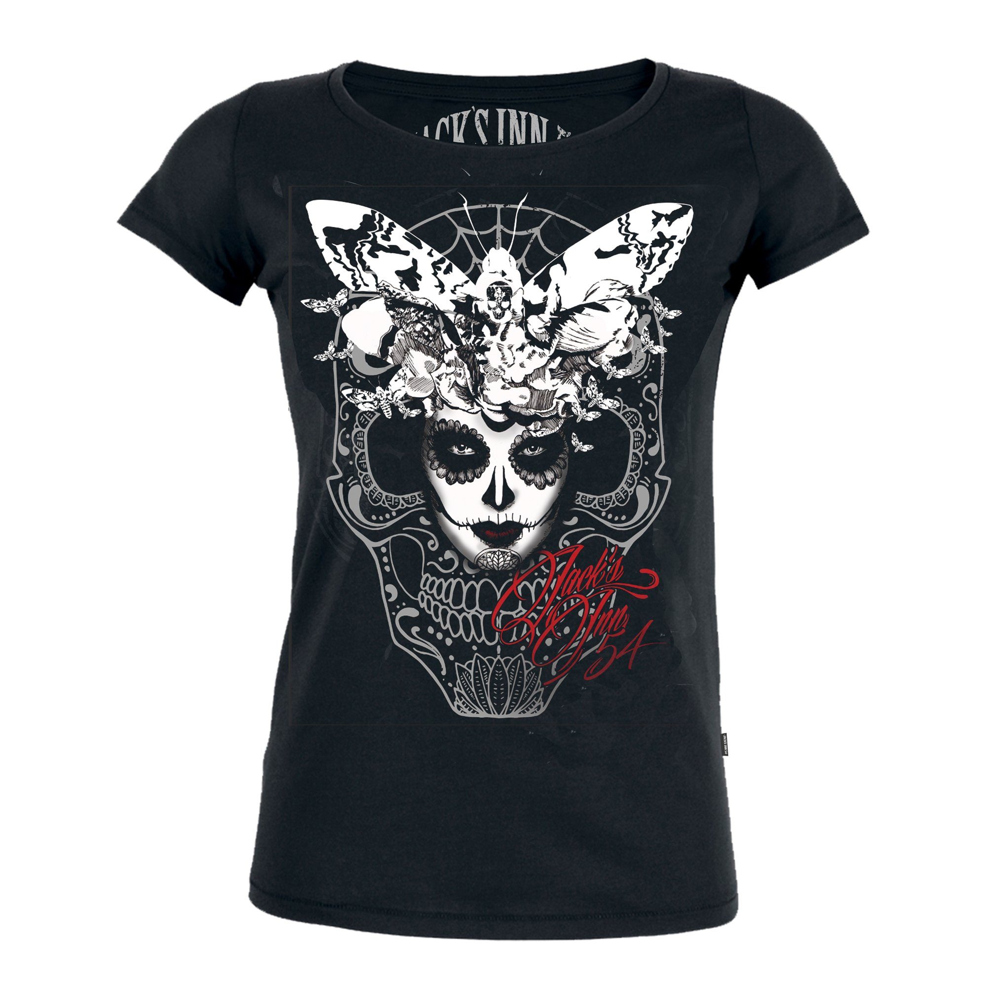 JACK'S INN 54 Kurzarmshirt Mariposa Muerta (1-tlg)