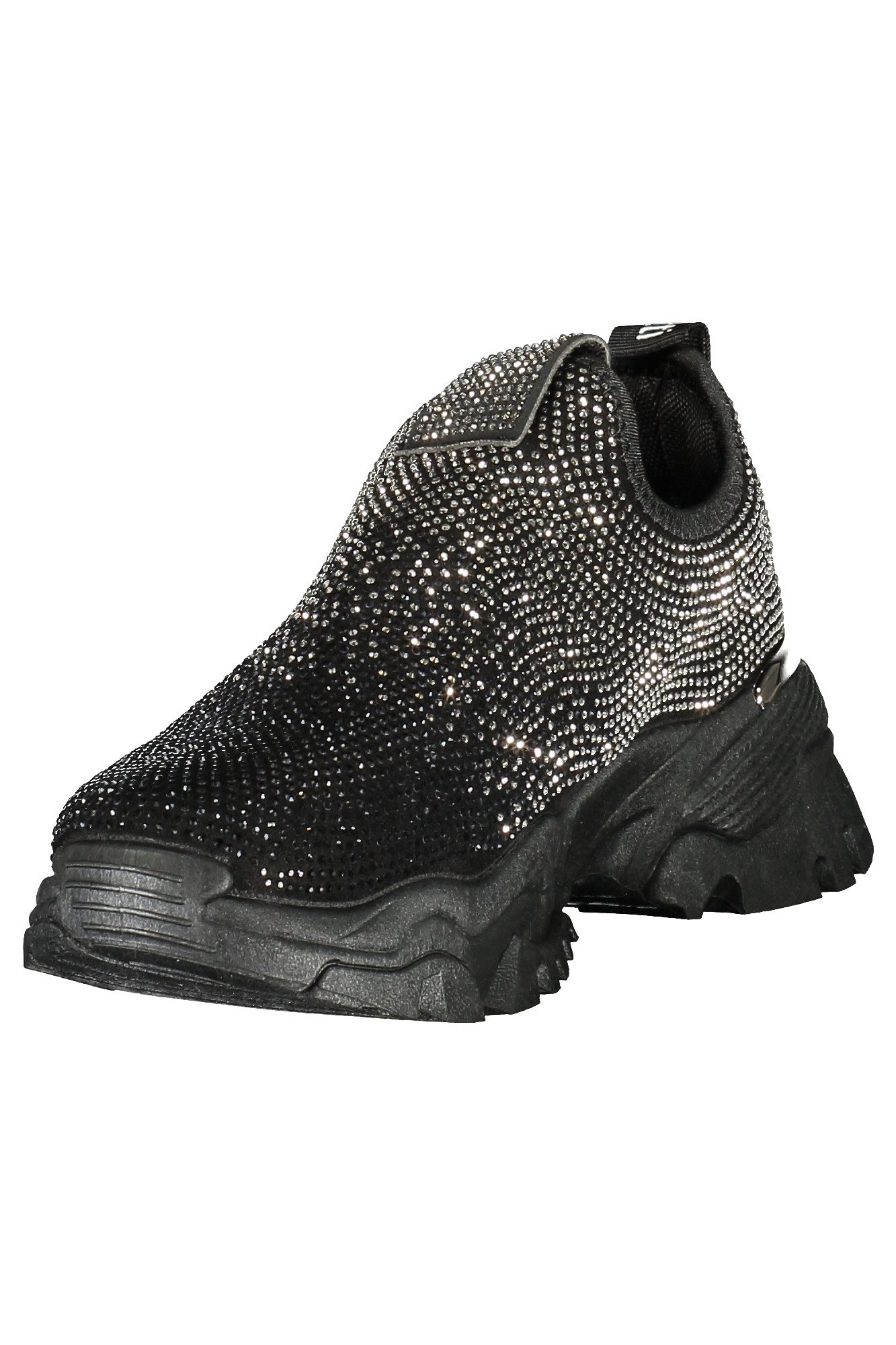 Laura Biagiotti Sneaker Eleganter Damensportschuh Schwarz mit Strass und