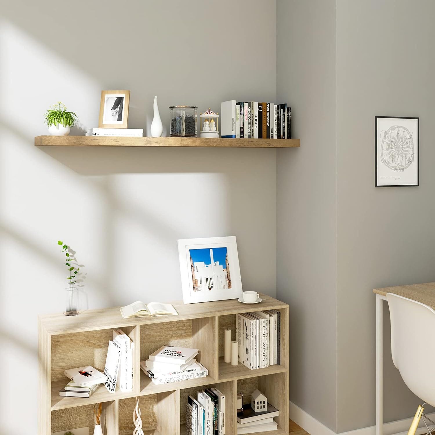 Woltu Wandboard, 1-tlg., Wandregal Holz Schweberegal günstig online kaufen
