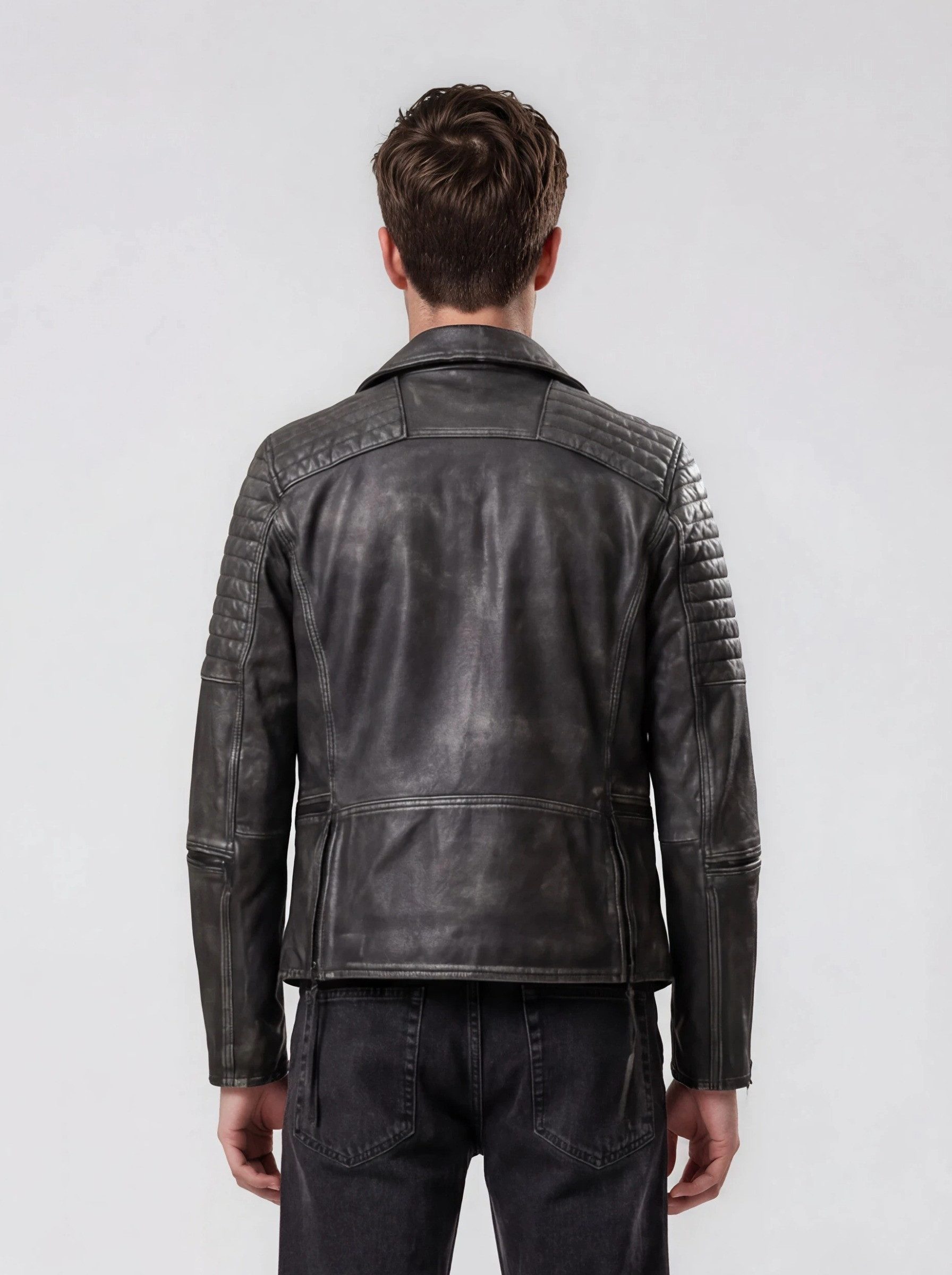 trueprodigy Lederjacke Bryan mit Waschung und Reißverschlüssen
