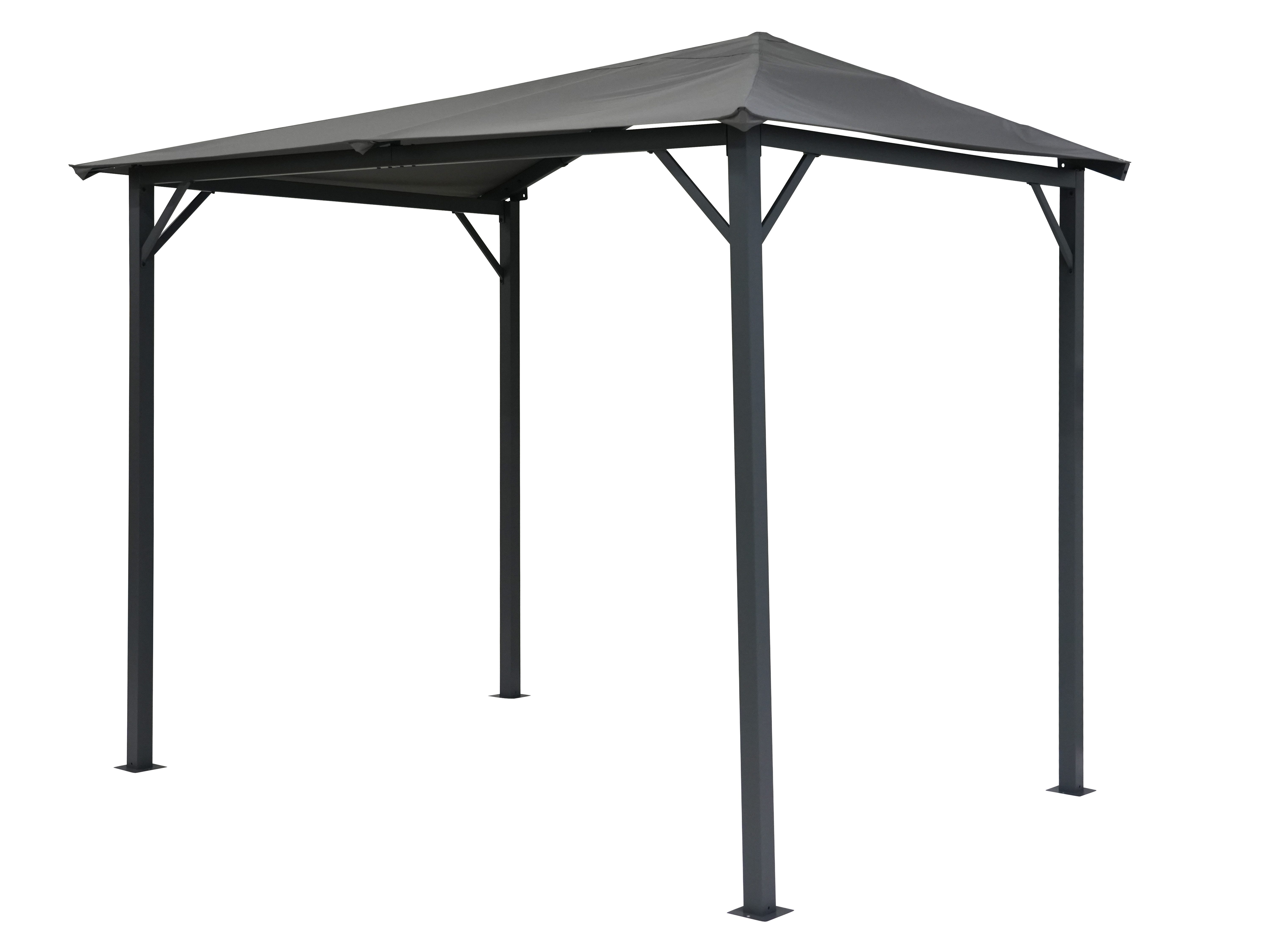 Gardissimo Anbaupavillon Canopy 3x2 m Terrassenüberdachung für Wandmonatge Pergola, (Spar-Set, komplett-Set), wasserabweisendes Dach / wetterfest