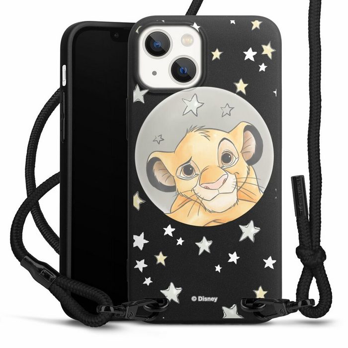 DeinDesign Handyhülle Simba Disney König der Löwen Simba ohne Hintergrund Apple iPhone 13 Mini Premium Handykette Hülle mit Band Cover mit Kette