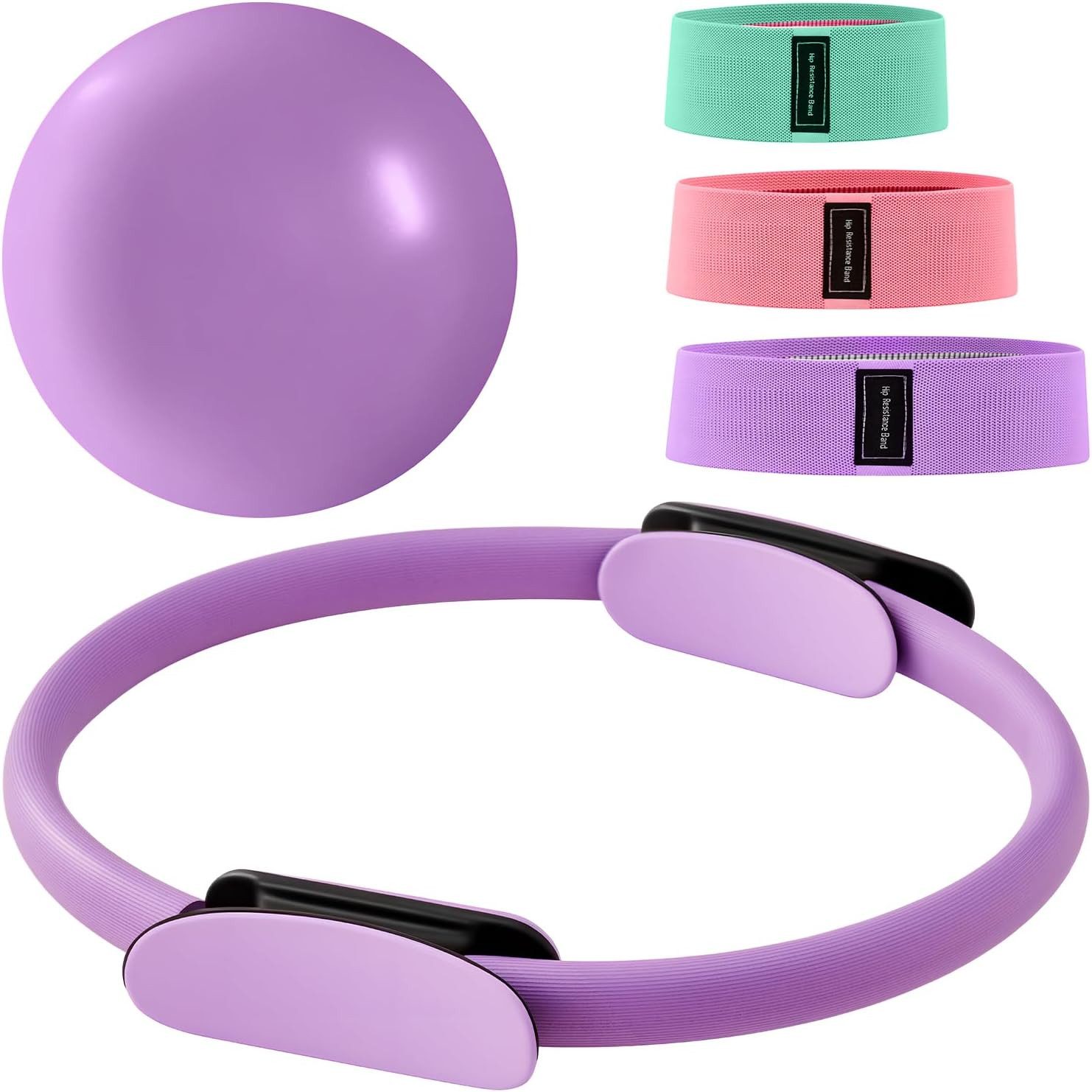 Youyijia Rückenstrecker 14 Zoll Pilates Ring Set Magic Circle Mit Doppelt Gepolsterten
