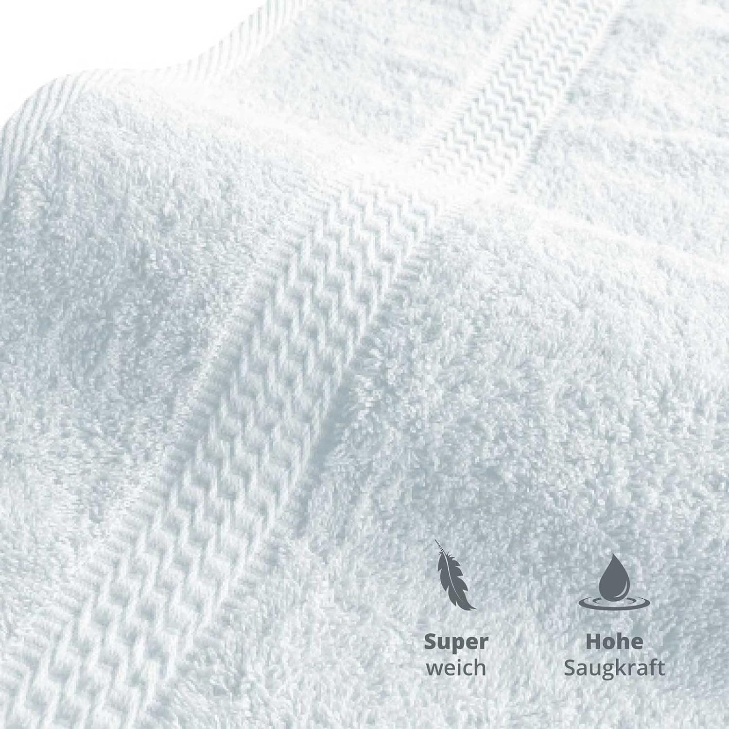 TRENDBUY24 Handtuch Set Handtücher Duschtücher Gästetücher Baumwolle Frottee Premium 4er Set, 100% Baumwolle (4-St), Duschtuch – Bild 2 von 4