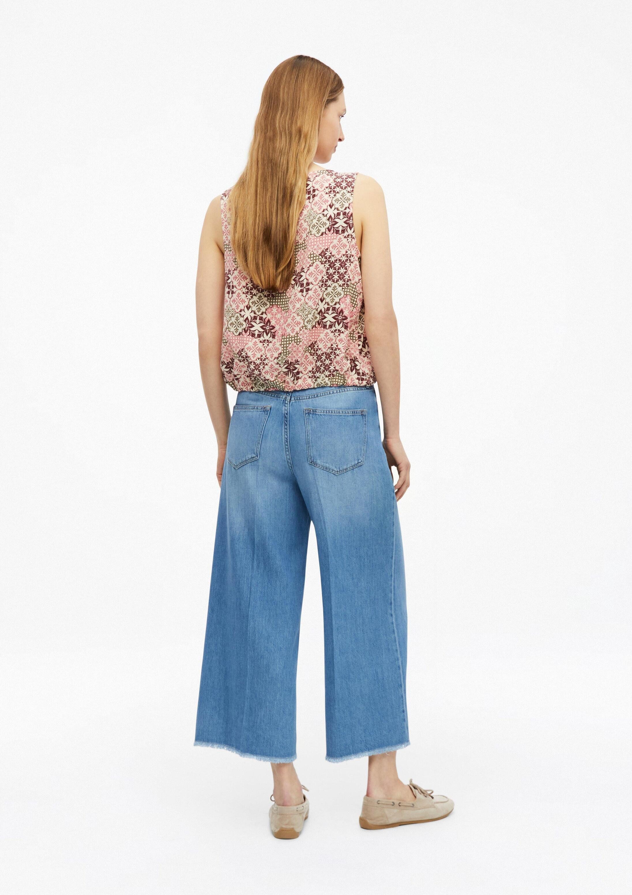 s.Oliver Blusentop Bluse Top aus Viskosemix mit regulierbarem Bund