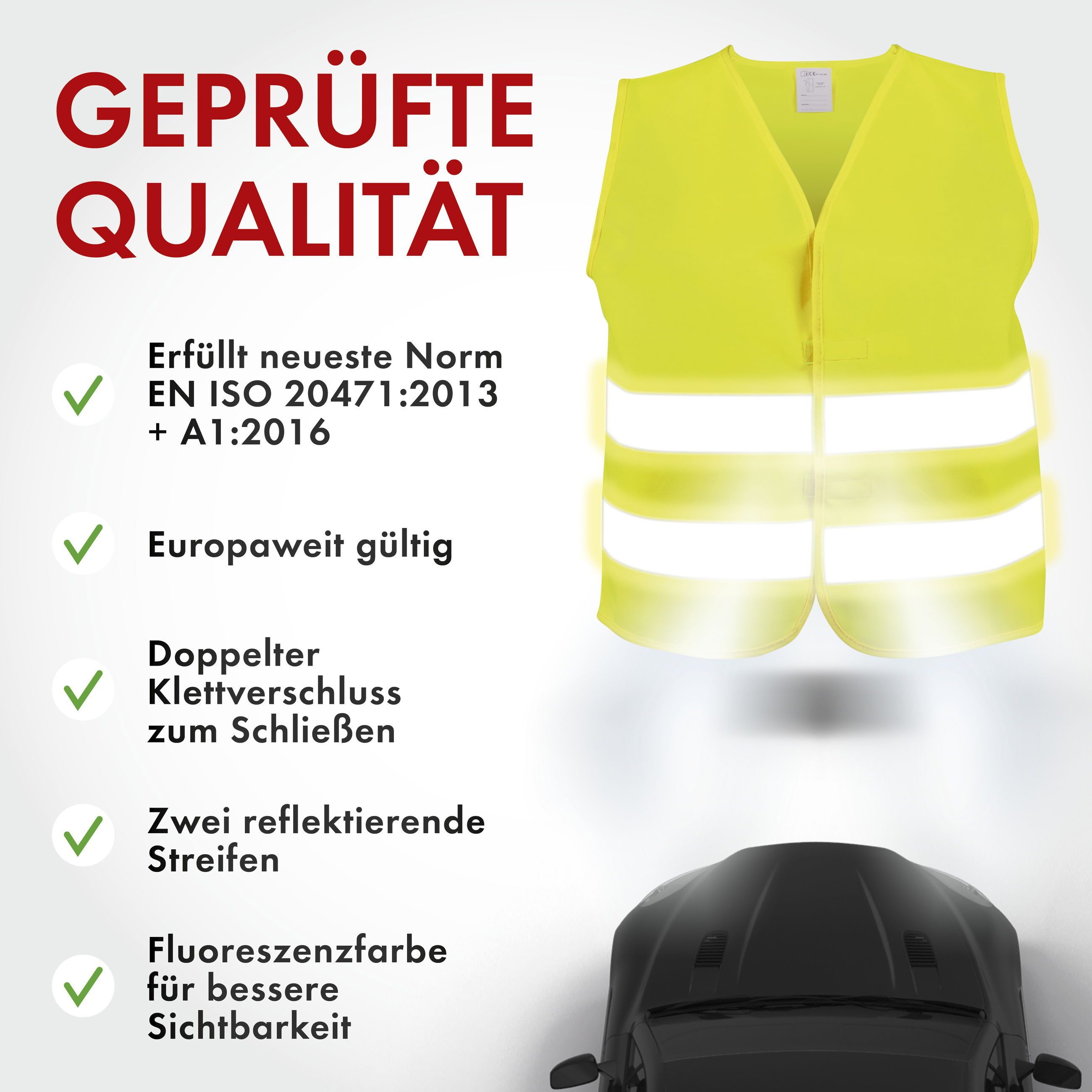 WALSER Schutzweste Sicherheitsweste L (1 Stück, 1-tlg)