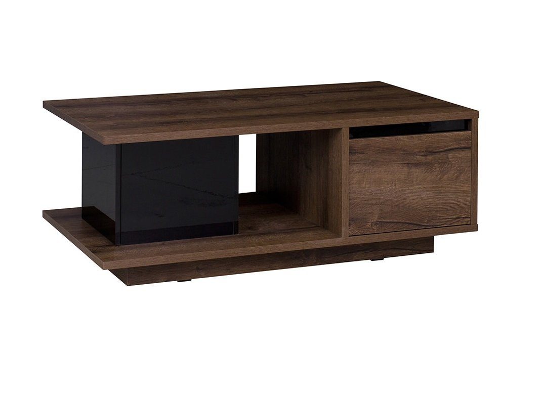 Stylefy Couchtisch Tischplatte, aus (Wohzimmertisch, Stauraum Monastery Modern Beistelltisch), Schwarz Sammy Holzwerkstoff, Design - Eiche unter Klapptür, mit