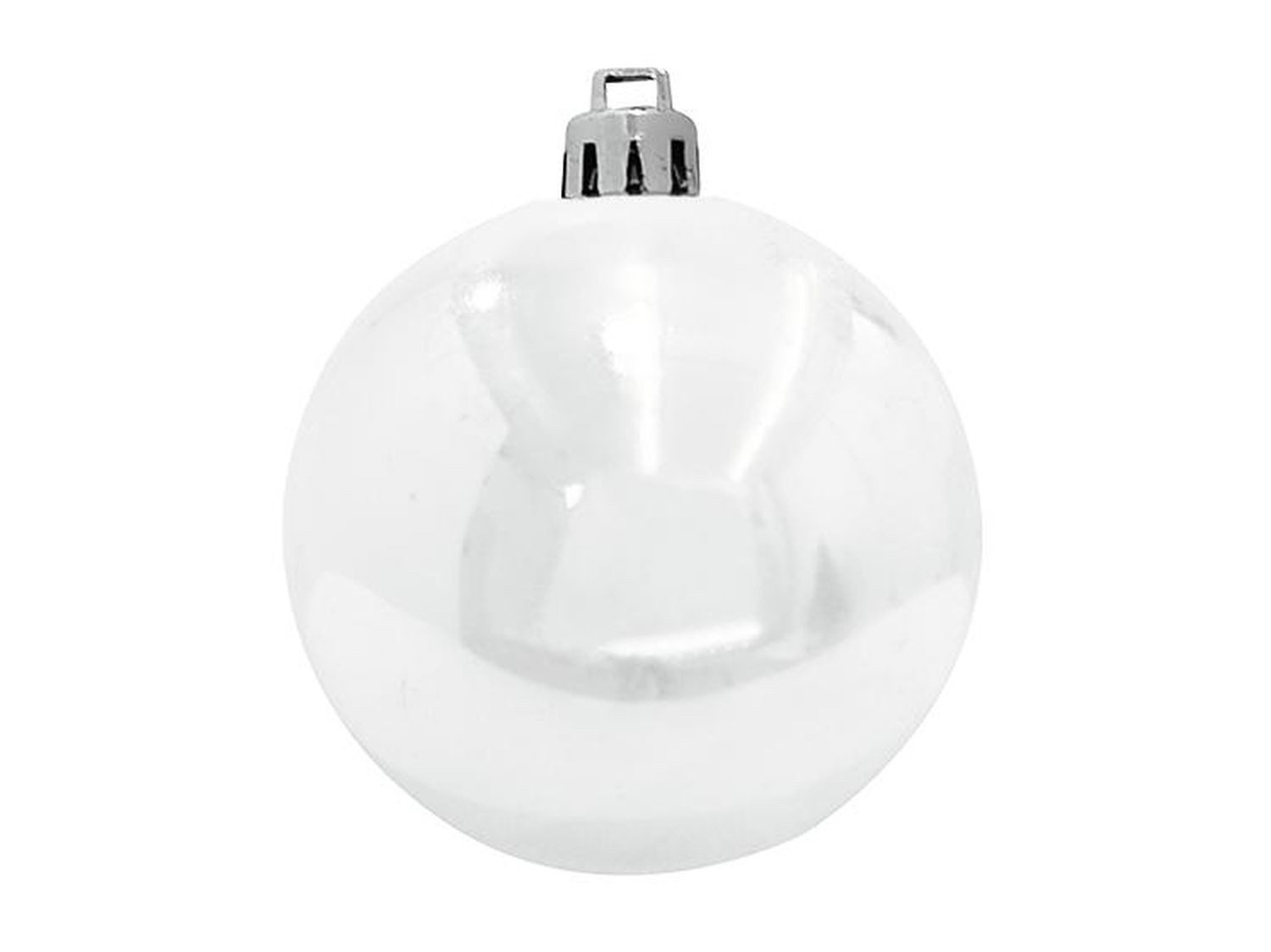 INNA-Glas Christbaumschmuck Weihnachtskugel Teodora, 4 Stück, glänzend weiß, Ø10cm