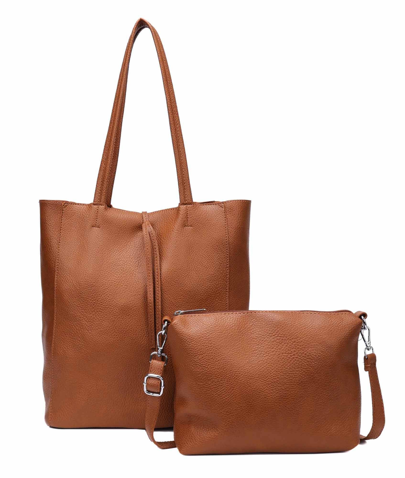 ITALYSHOP24 Schultertasche Damen XXL Tasche Shopper Umhängetasche Hobo City Tote A4 Shopping Bag (je nach Auswahl, Weekender Handtasche mit Schmucktasche, große Henkeltasche Workbag inkl. CrossOver Bag mit extra Umhängegurt), leichte Cross Over Body Brust