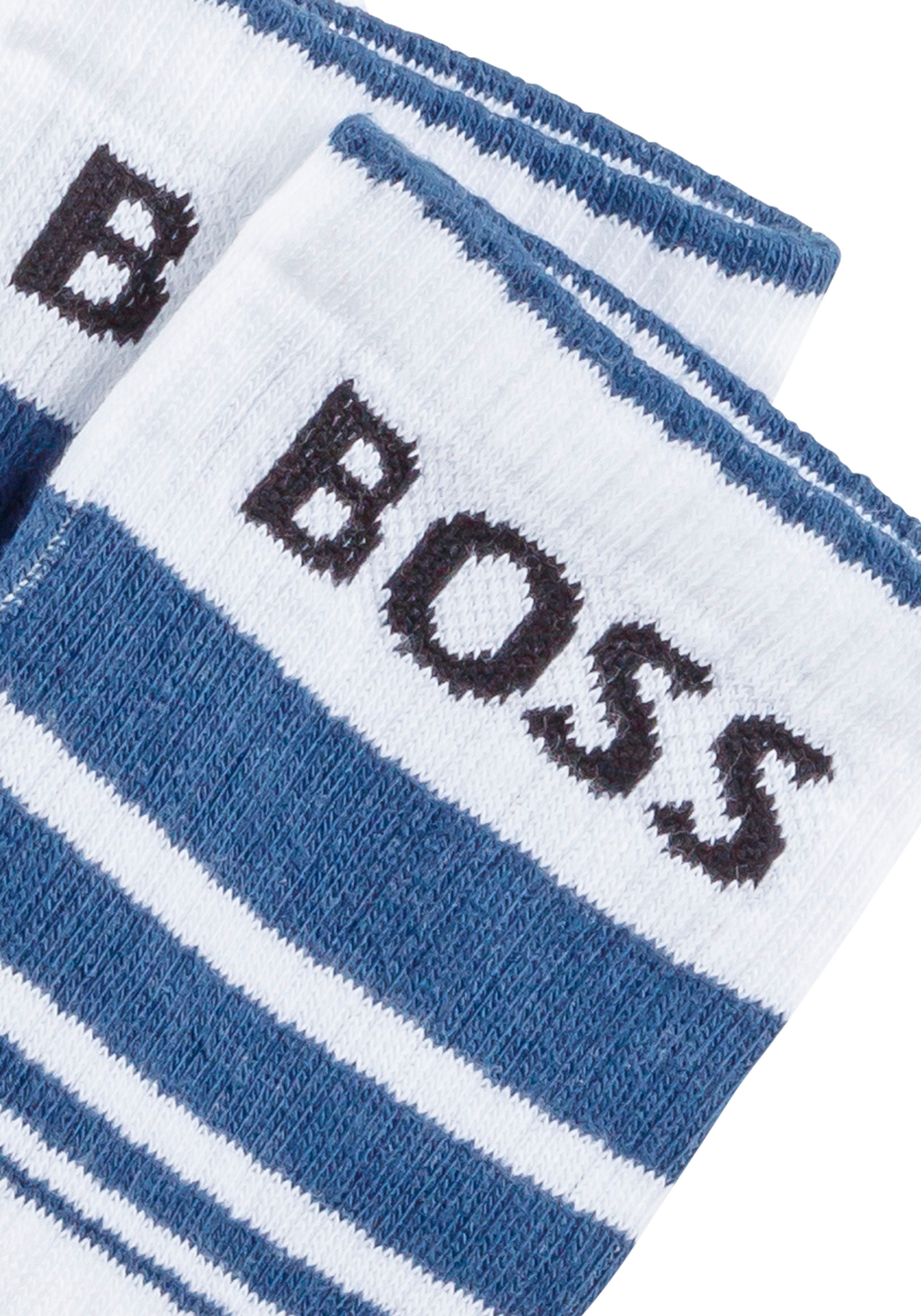 BOSS Freizeitsocken 3P QS Rib Stripe CC (Packung, 3-Paar) mit BOSS Logo günstig online kaufen