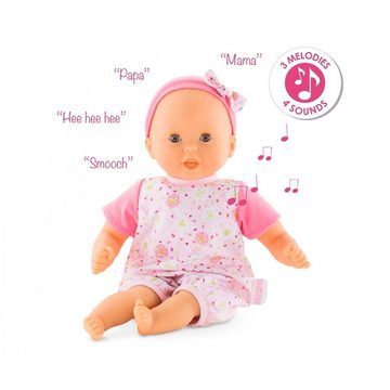 Corolle® Babypuppe Calin Melodien + Bussi, 30 cm Rosa Babypuppe mit Funktion Weichkörperpuppe