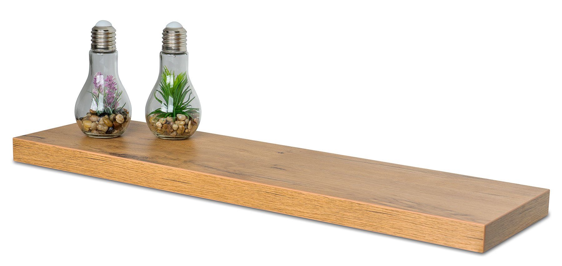 Levandeo® Wandregal, levandeo Wandboard Bobby 80cm Wildeiche Eiche Wandrega günstig online kaufen