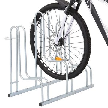 vidaXL Fahrradständer Fahrradständer für 3 Fahrräder Freistehend Verzinkter Stahl
