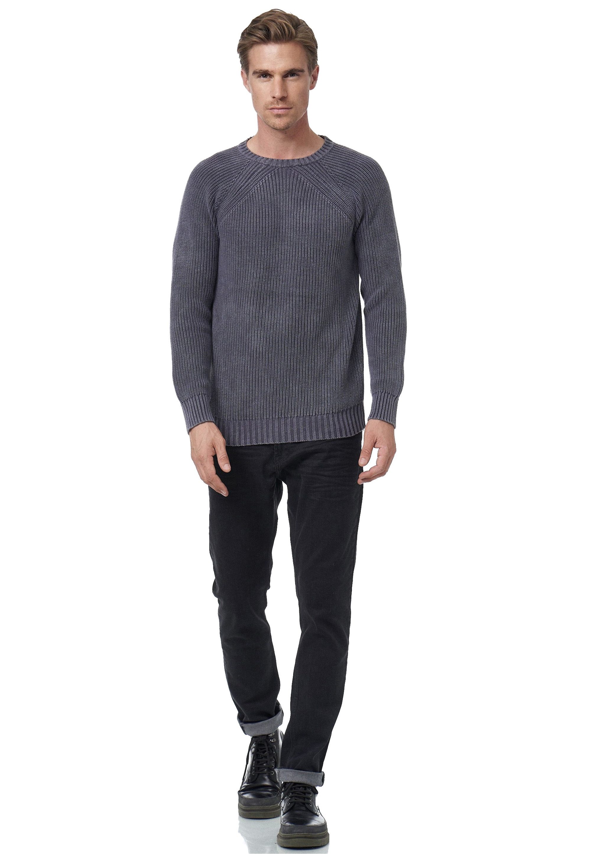 Rusty Neal Strickpullover im einfarbigen Design