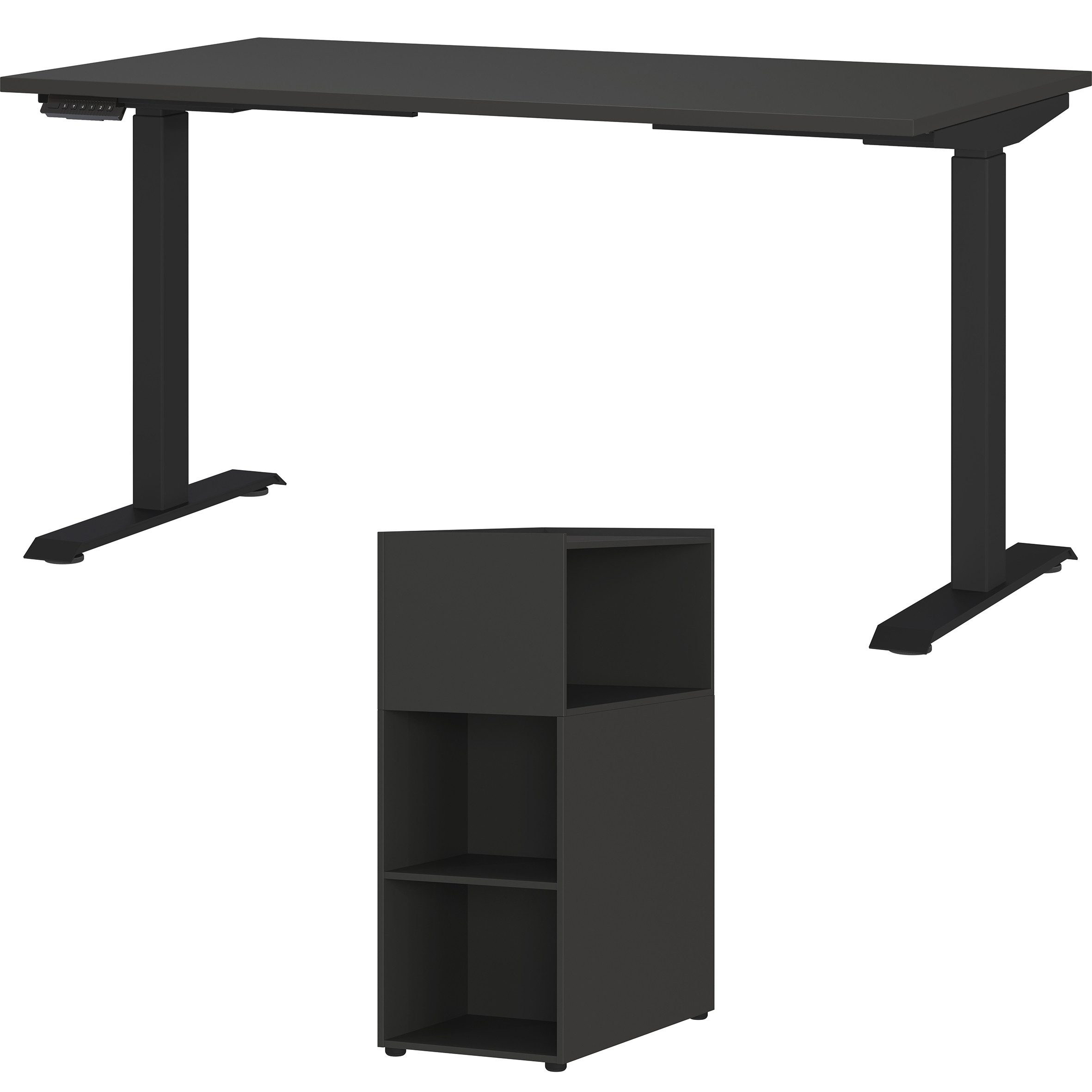 GERMANIA Büromöbel-Set Mailand, (2-tlg), inkl. Schreibtisch und Raumteiler