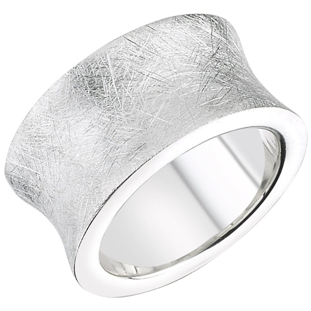 Vinani Silberring, Vinani Design Ring massiv gebürstet schlicht 925  Sterling Silber Größe 64 (20,4) 2RAT