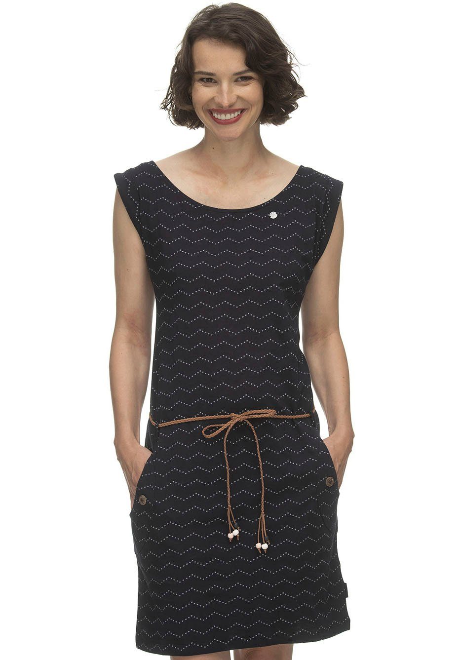 Ragwear Sommerkleid TAGG ZIG ZAG im Zick-Zack Muster NAVY