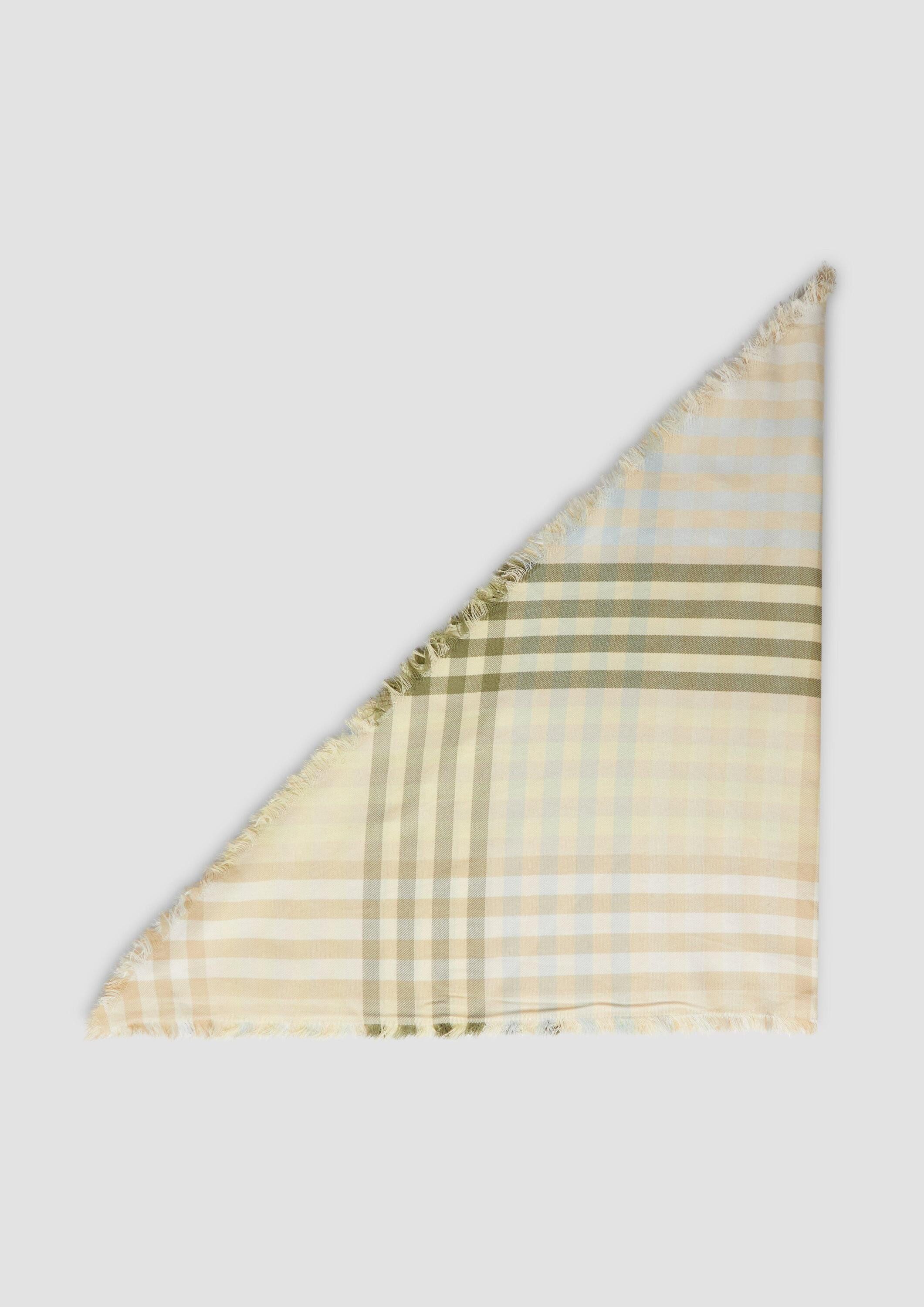 s.Oliver Schal Schal, Karierter Jacquard-Schal mit offenen Fransen