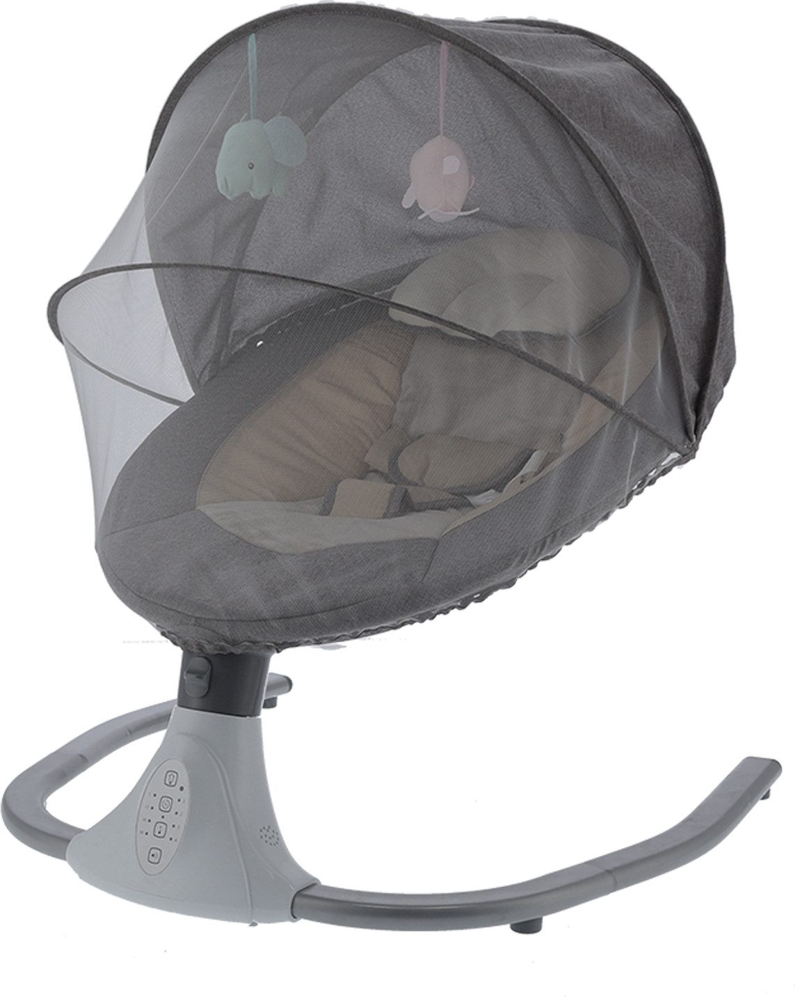 Babywippe Elektrisch, Babyschaukel mit Fernbedienung, Moskitonetz, bis 20kg