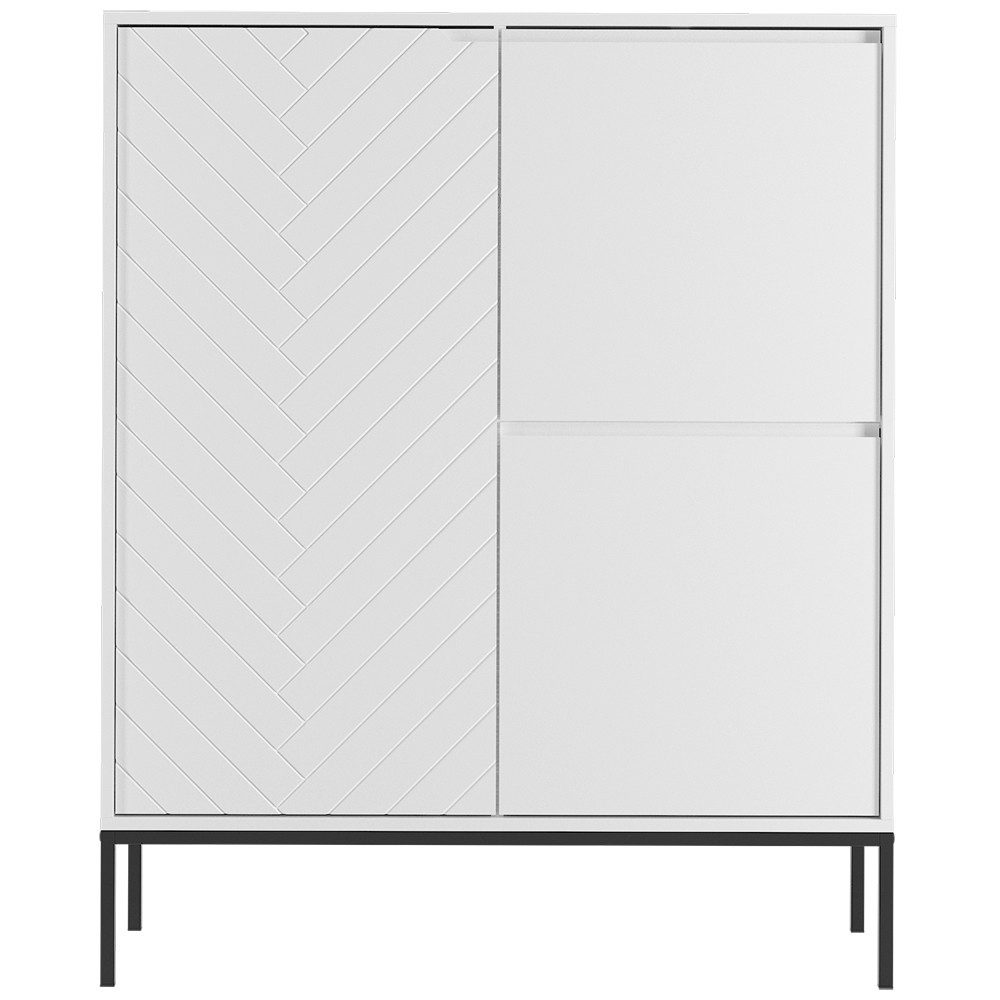 Lomadox Kommode ANGERA-140, Sideboard Wohnzimmerschrank Anrichte Highboard modern in weiß