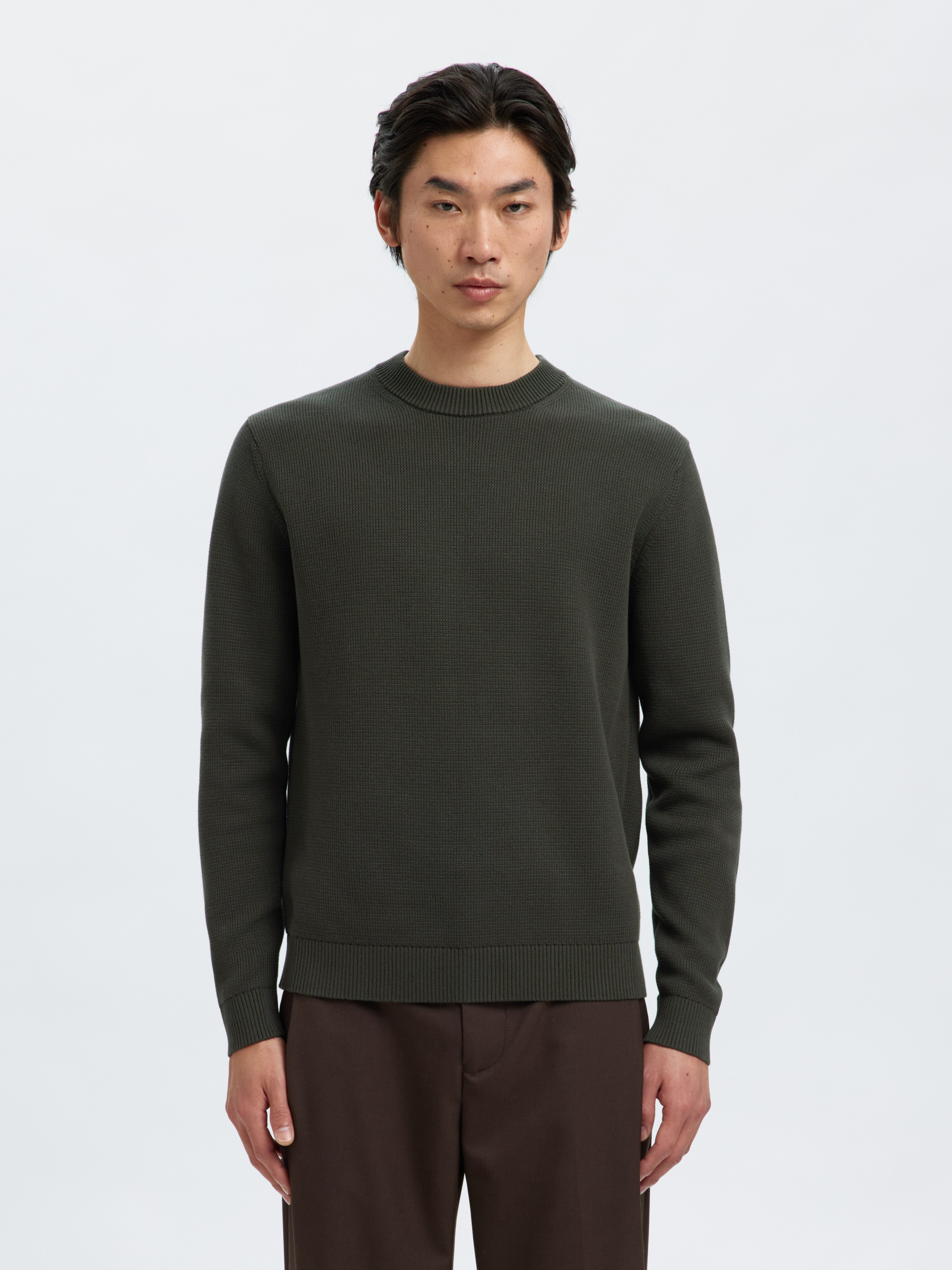 Selected Rundhalspullover SLHDANE LS KNIT STRUCTURE günstig online kaufen
