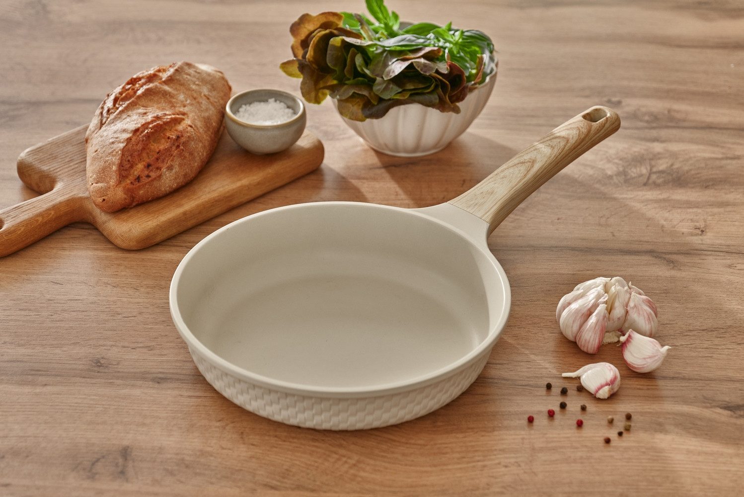 RESTO Kitchenware Bratpfanne Ran, Universalpfanne mit Antihaftbeschichtung, Aluminiumguss (1-tlg), Induktion, für alle Herdarten geeignet