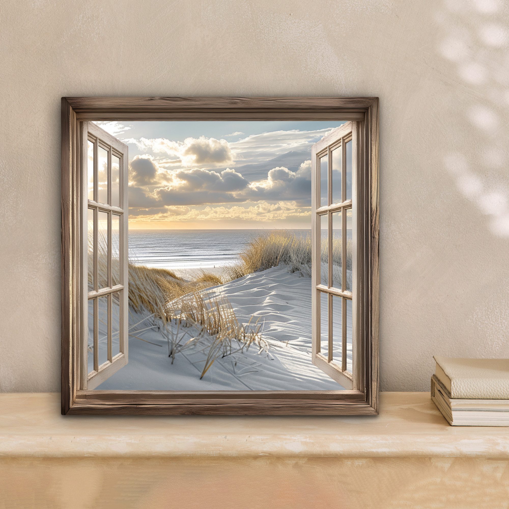 OneMillionCanvasses® Leinwandbild Aussicht - Strand - Dünen - Meer - Natur, günstig online kaufen
