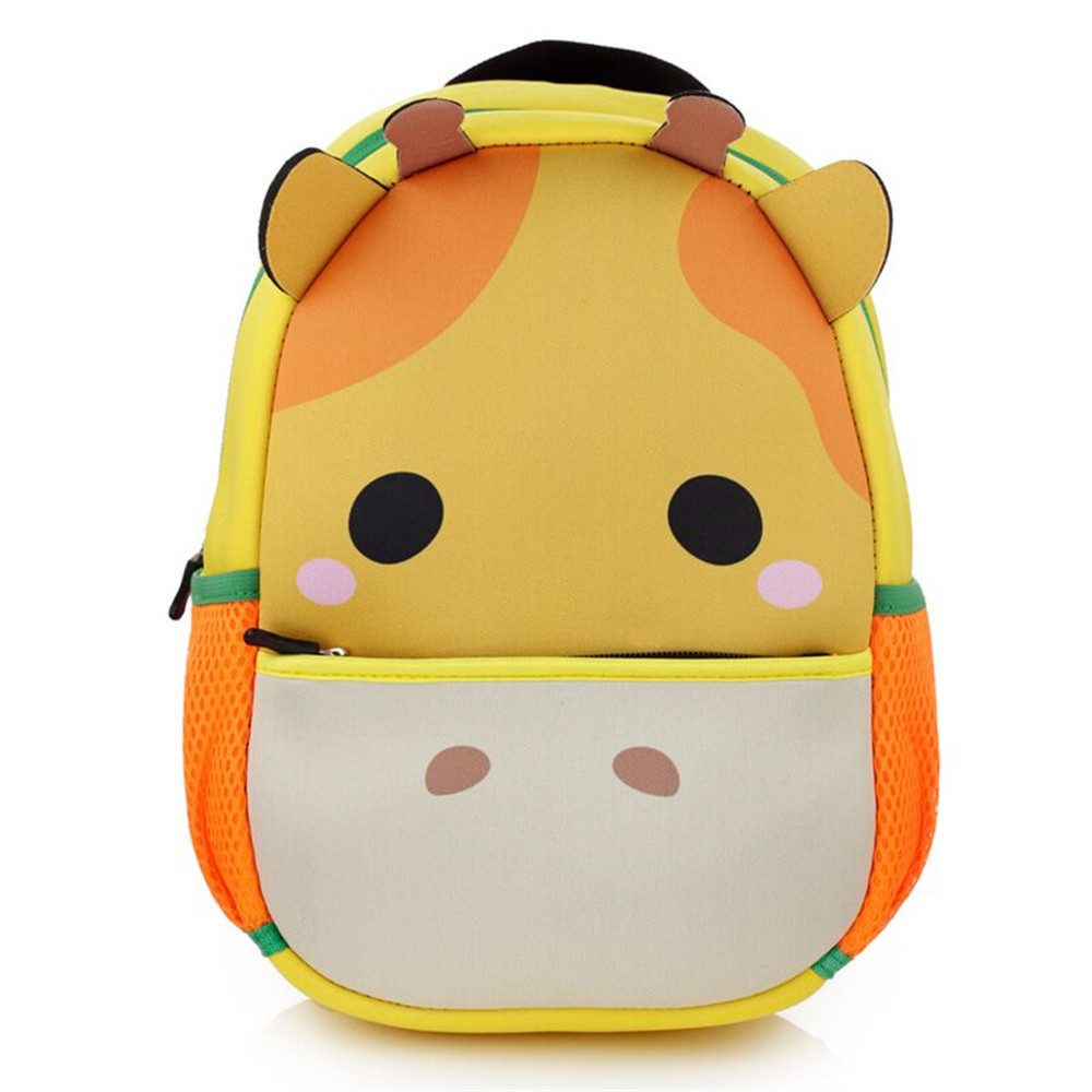 Puckator Kinderrucksack Dinosaurier Giraffe Marienkäfer Hai (mit Reißverschluss, 1-tlg., Rucksack), für Picknick Schule Kindergarten