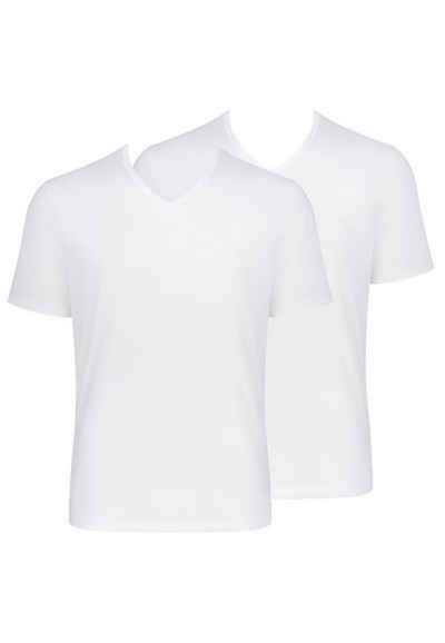 sloggi Unterhemd 2er Pack Go - Organic Cotton (Spar-Set, 2-St) Unterhemd / Shirt Kurzarm - Baumwolle - Atmungsaktiv