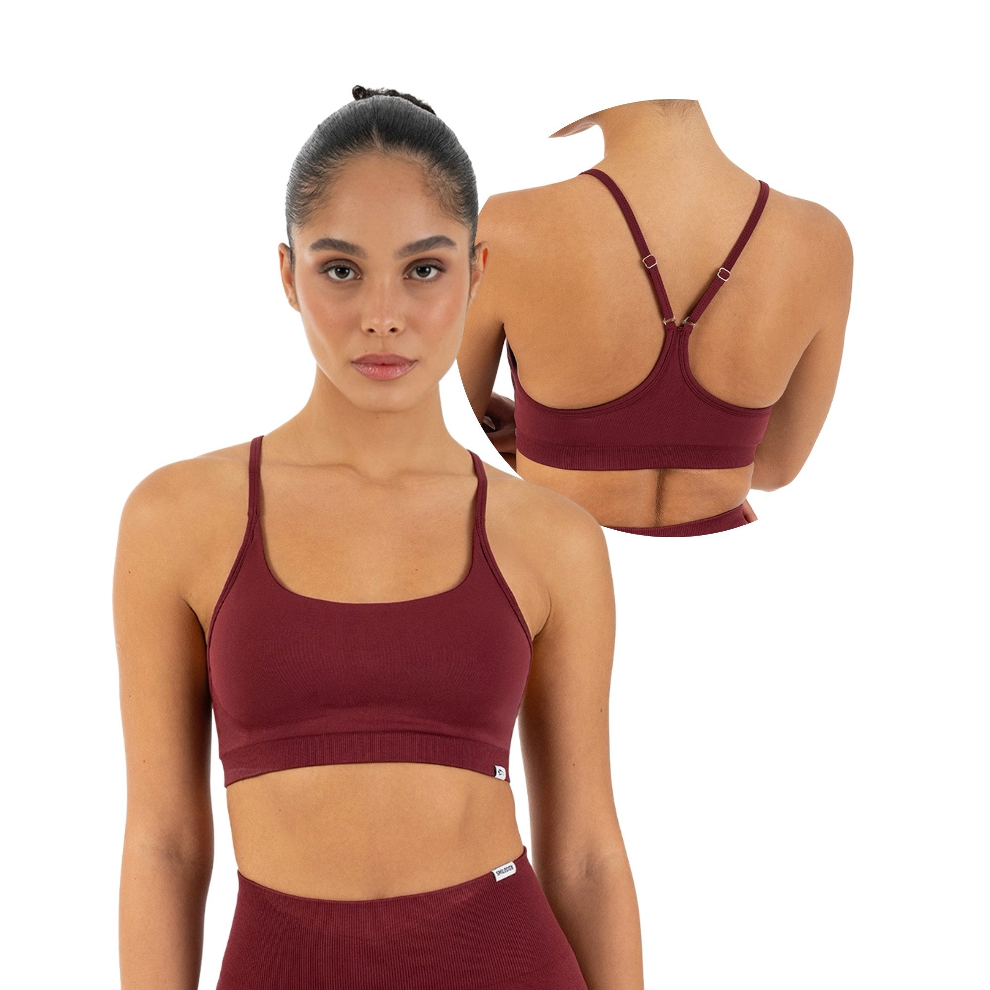 Smilodox Sport-BH Timea, Bustier Damen, Shaped Fit, Fitness Bra, Gym & Freizeit Racerback, Rippbund, elastisch, weiches Material, Stretch