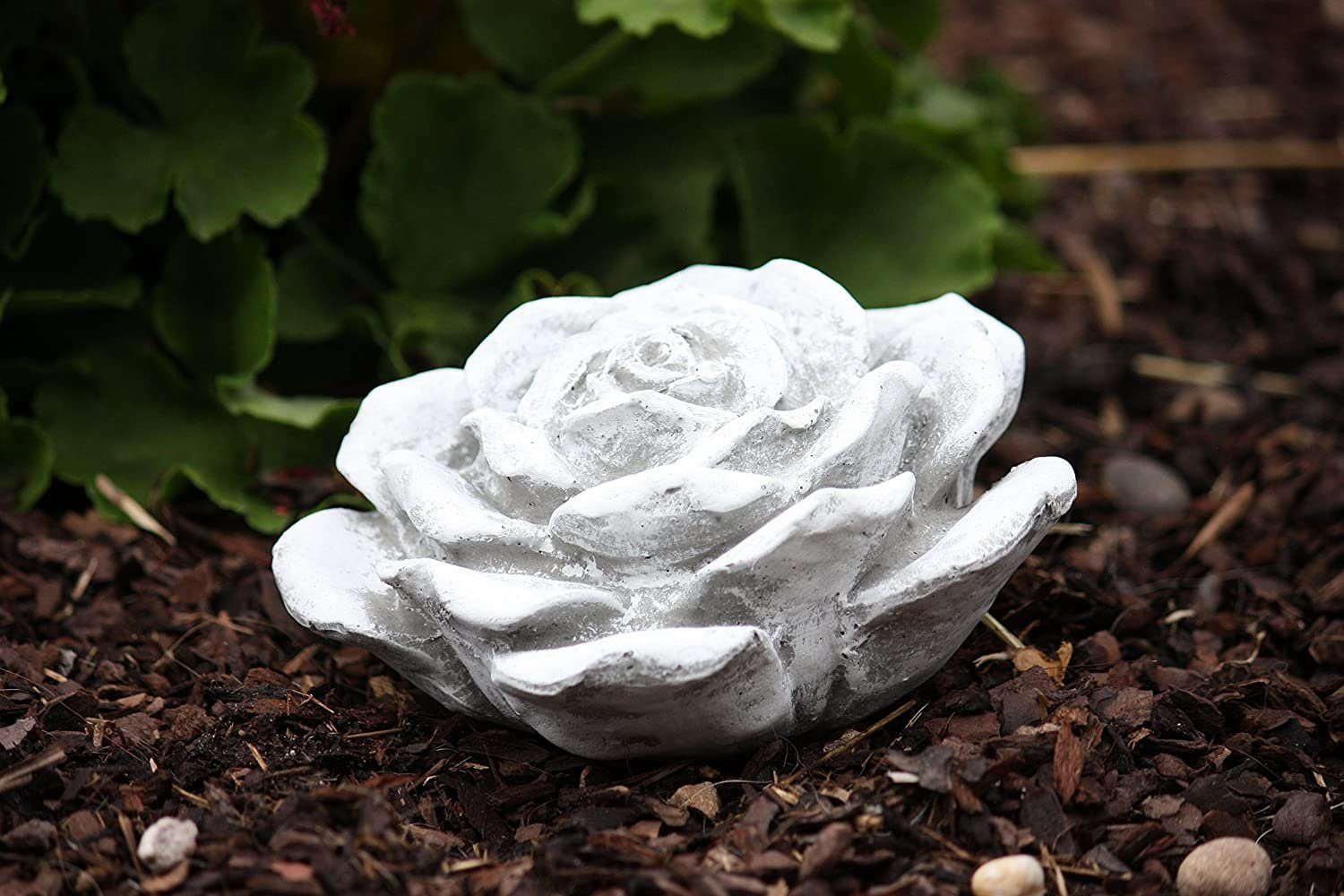 Stone and Style Gartenfigur Frostfeste grosse Steinblüte Rosenblüte – Bild 2 von 4