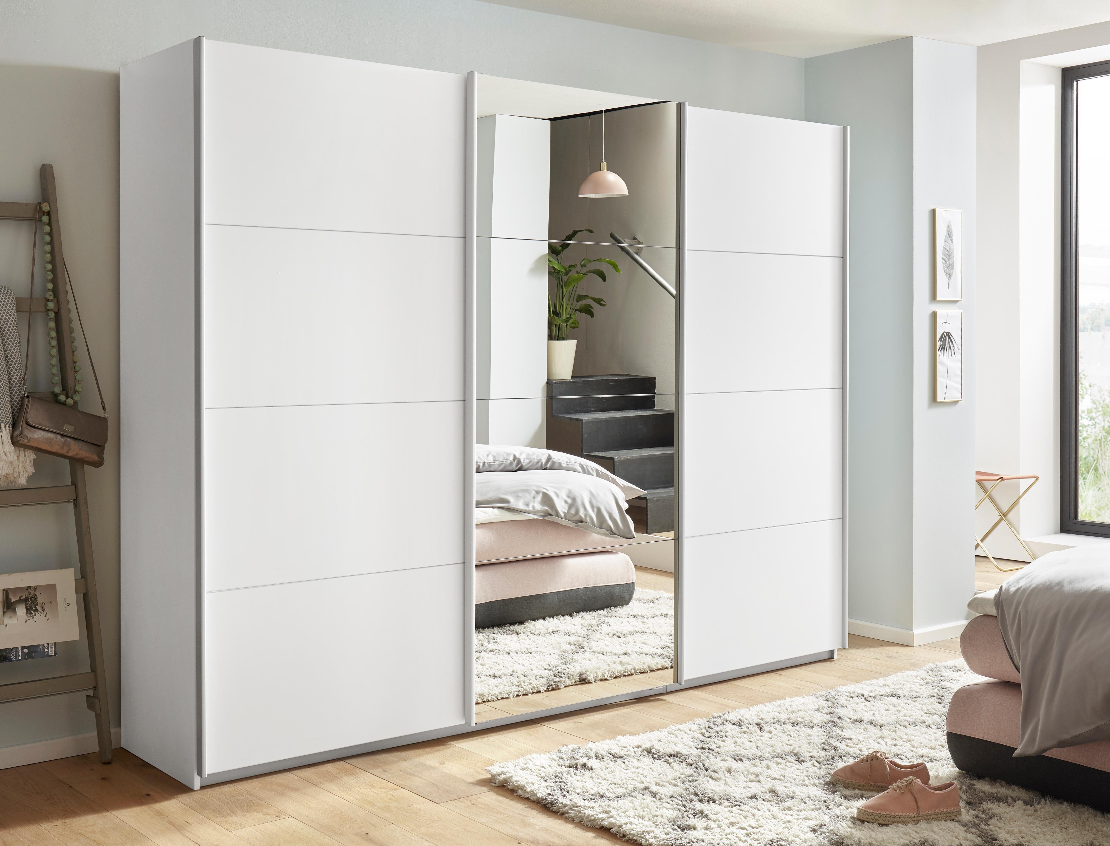 rauch Schwebetürenschrank Kleiderschrank Schrank Garderobe Schlafzimmerschrank CORTONA (erhältlich in Breite: 136/181/203/226/271/315/360 cm, Höhe: 210/229 cm) in 3 Ausstattungen BASIC/CLASSIC/PREMIUM (SOFT-CLOSE) MADE IN GERMANY