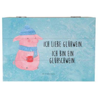 Mr. & Mrs. Panda Dekokiste Glühschwein - Eisblau - Geschenk, Winter, Truhe, Glühwein, Punsch, Sc (1 St)