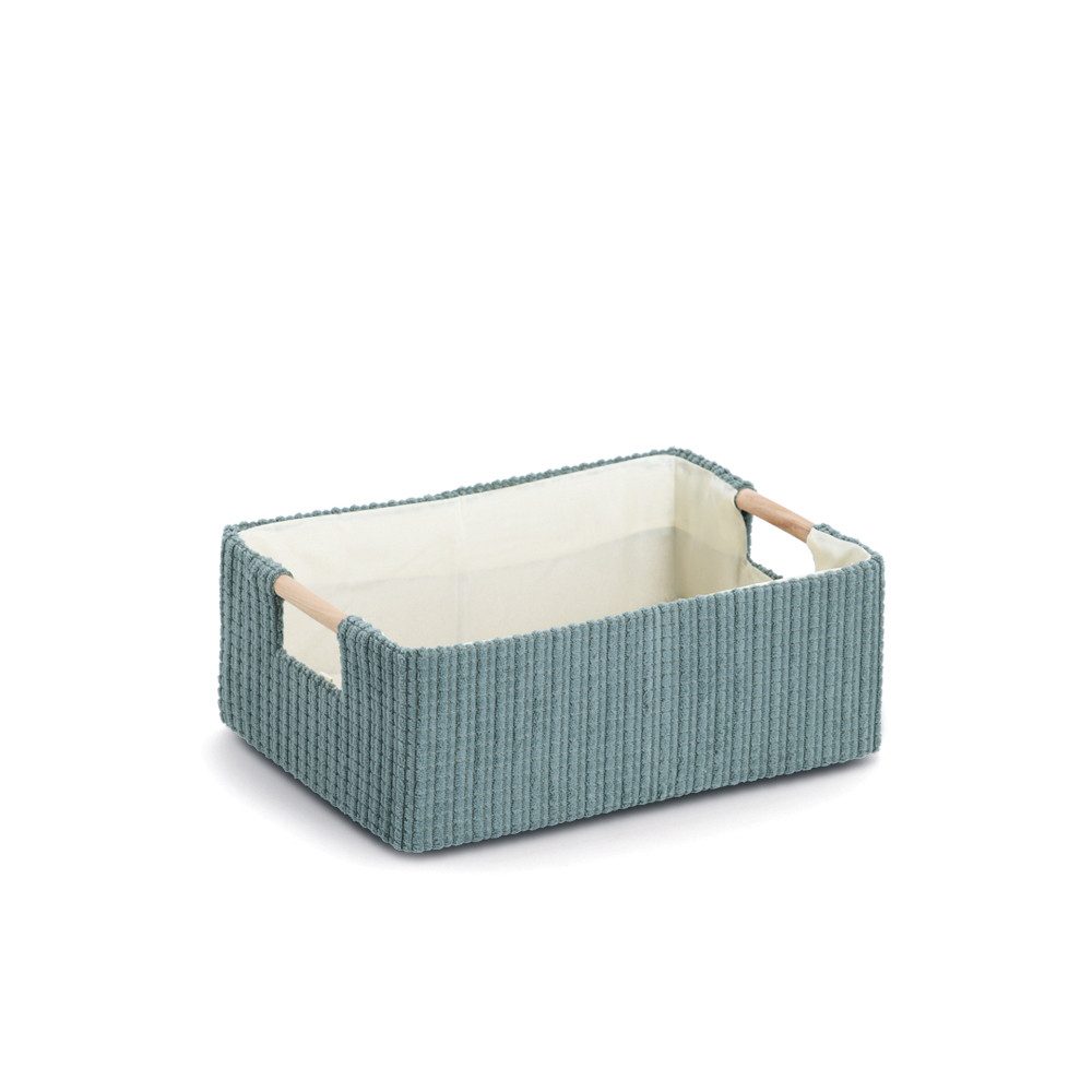 Zeller Present Aufbewahrungskorb, Baumwolle/Polyester/Holz, salbei, ca. günstig online kaufen