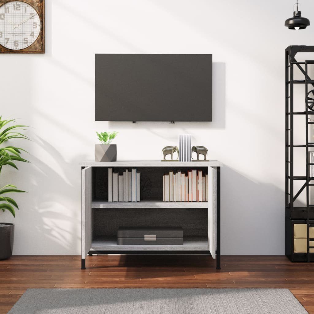 furnicato TV-Schrank mit 60x35x45 Grau cm Holzwerkstoff Sonoma Türen