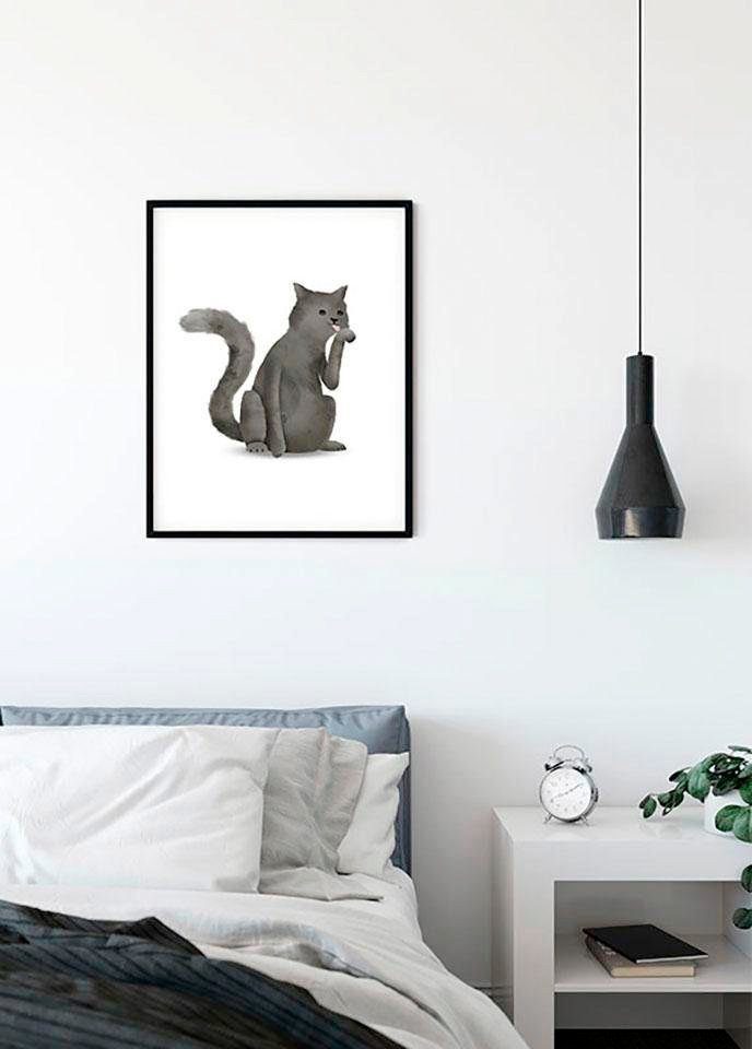 Komar Poster Cute Wohnzimmer Kinderzimmer, (1 Tiere Schlafzimmer, Animal Cat, St)