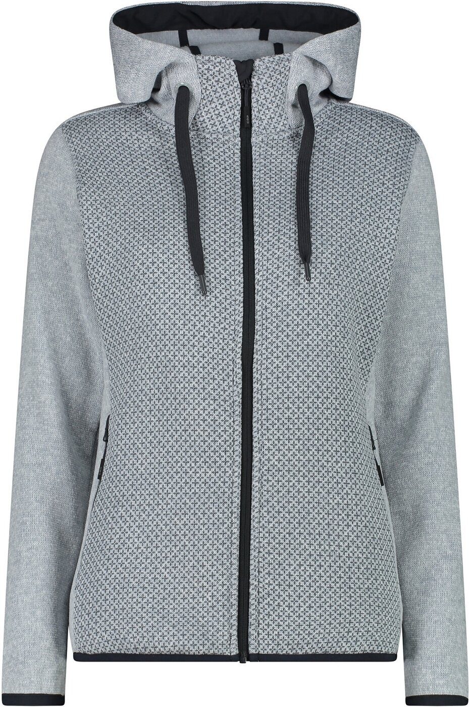 CMP T-Shirt WOMAN FIX HOOD JACKET ALLUMINIO-BIANCO