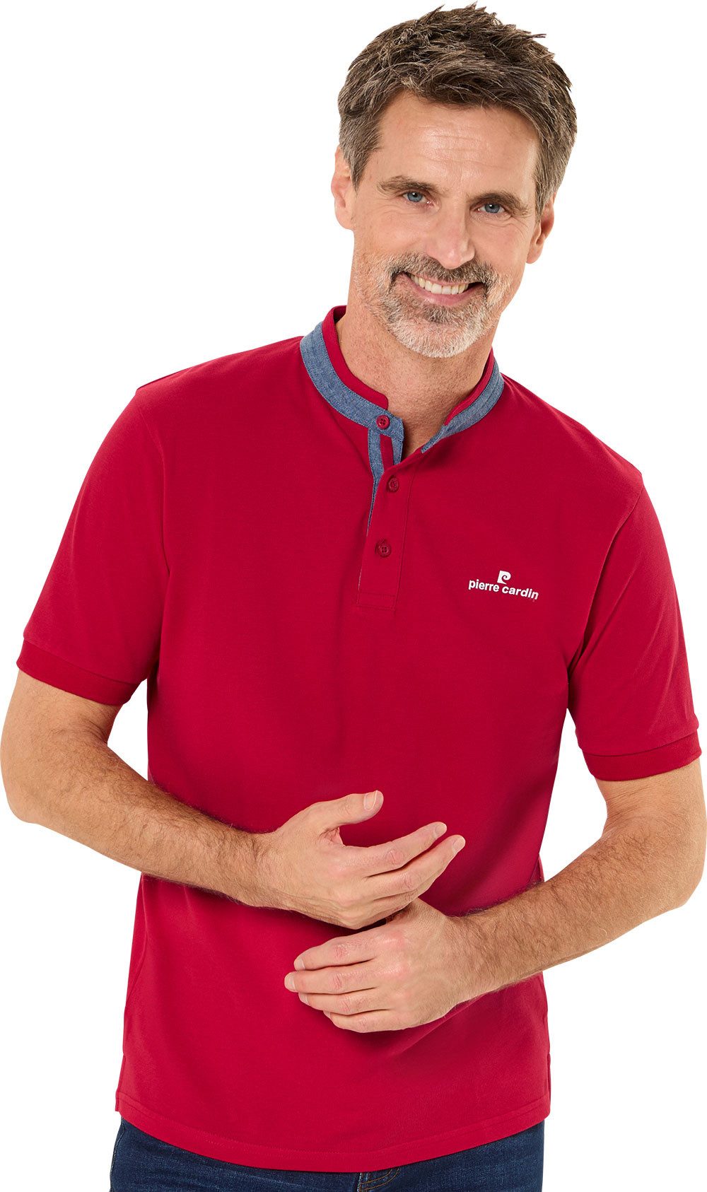 Pierre Cardin Henleyshirt Höchster Tragekomfort dank 100% Baumwolle