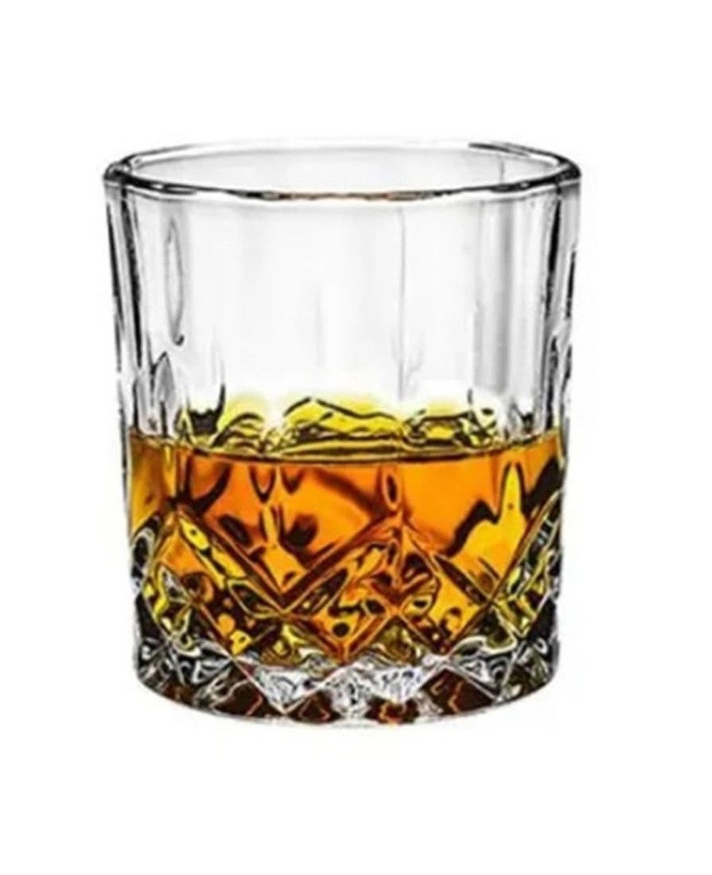Provance Whiskyglas Sets, anmutige Tumbler für Whisky und Rum mit Relief, 2-tlg.