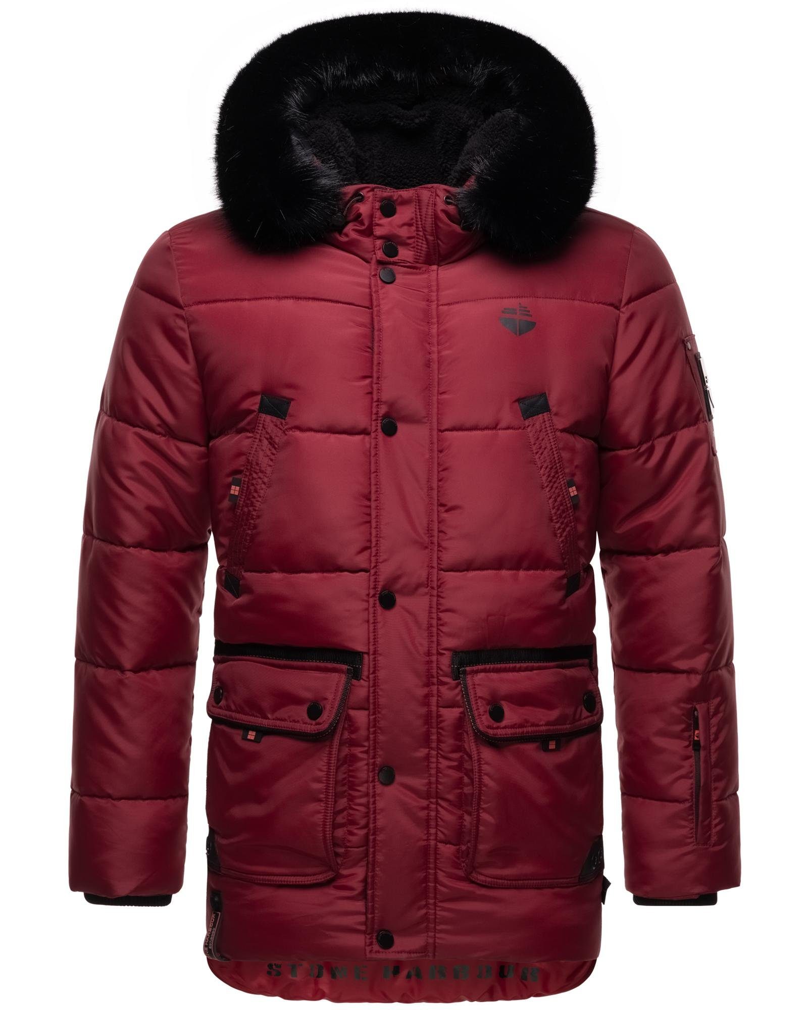 Stone Harbour Steppjacke Mironoo stylische Outdoorjacke mit großer Kapuze